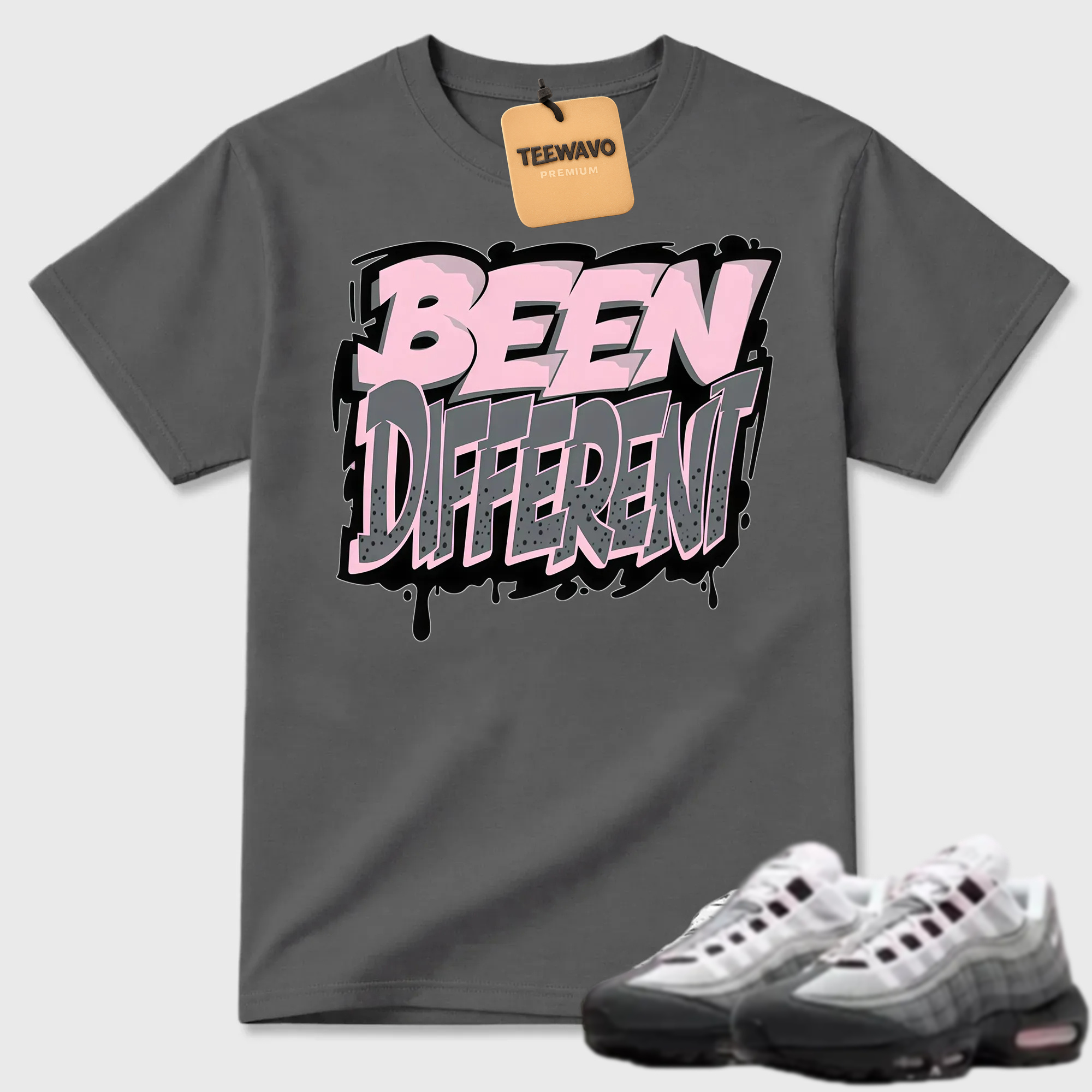 BEEN DIFFERENT Shirt To Match Air Max 95 Pink Foam Black White OG Big Bubble