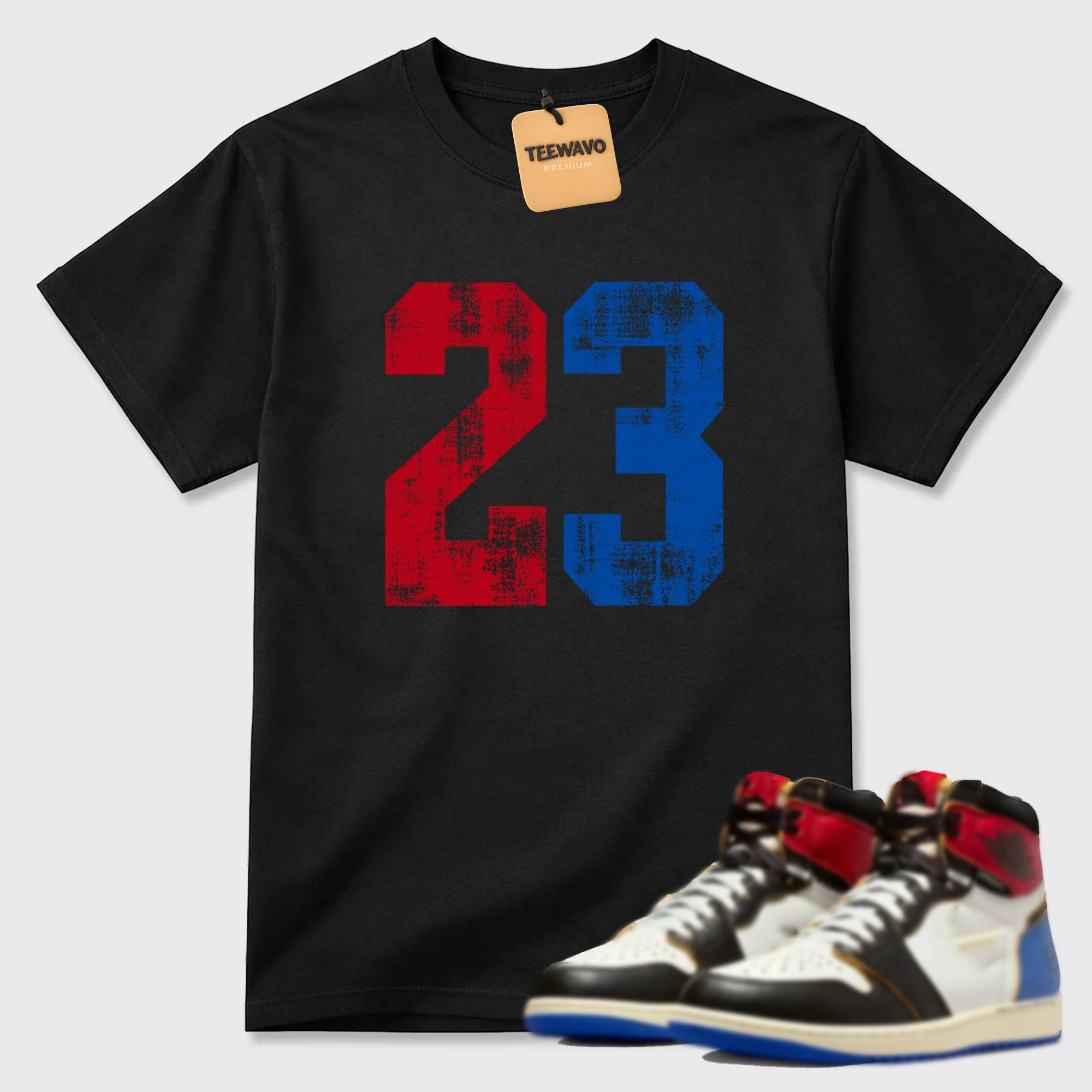 No.23 TEEWAVO Sneaker Tees - AJ 1 Union x Fragment