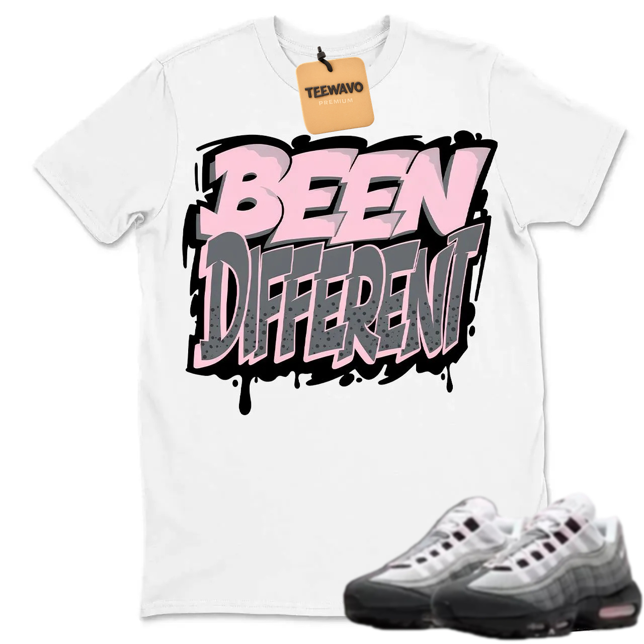 BEEN DIFFERENT Shirt To Match Air Max 95 Pink Foam Black White OG Big Bubble