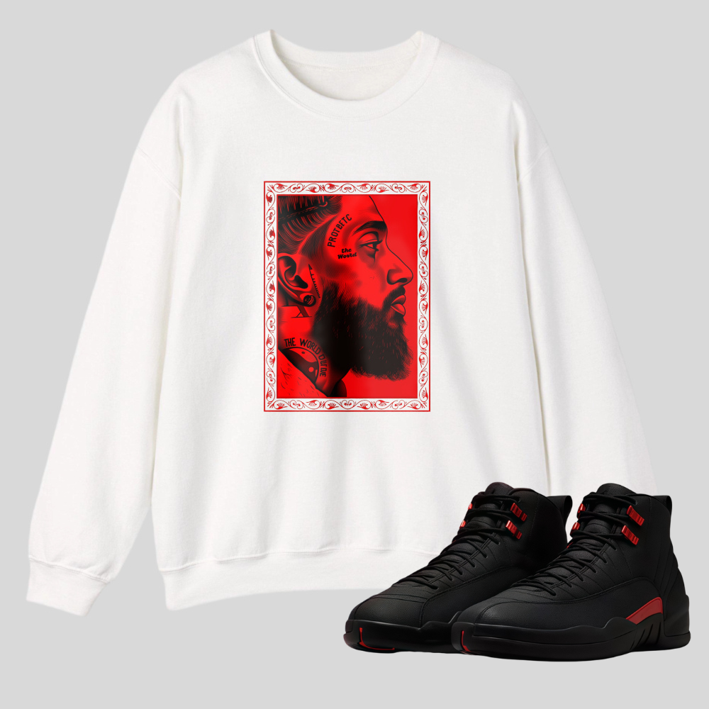 Red Portrait With Ornate Frame And Beard tshirt 100% cotton