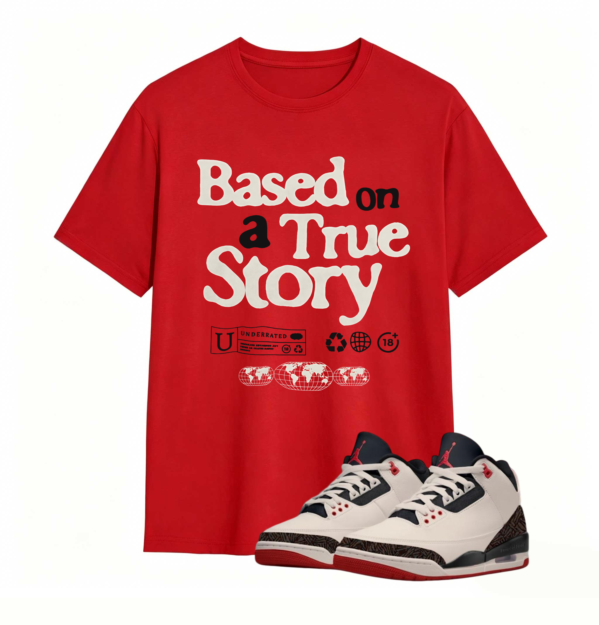 All Cap Sneaker Shirt Brown to Match Jordan 3 World's Best Dad