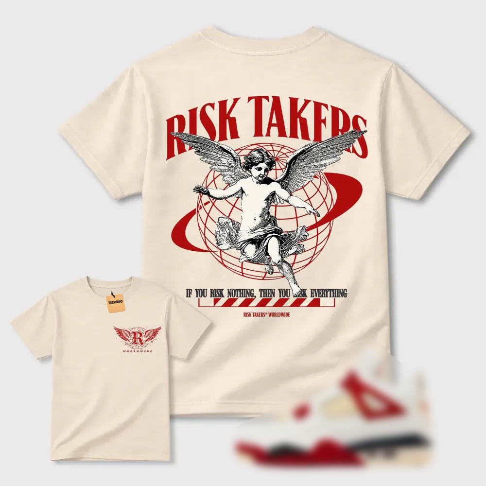 Brick After Brick 4 AJD4 Sneaker Match Tees Shirt Sail Risk Takers Graphic Tee