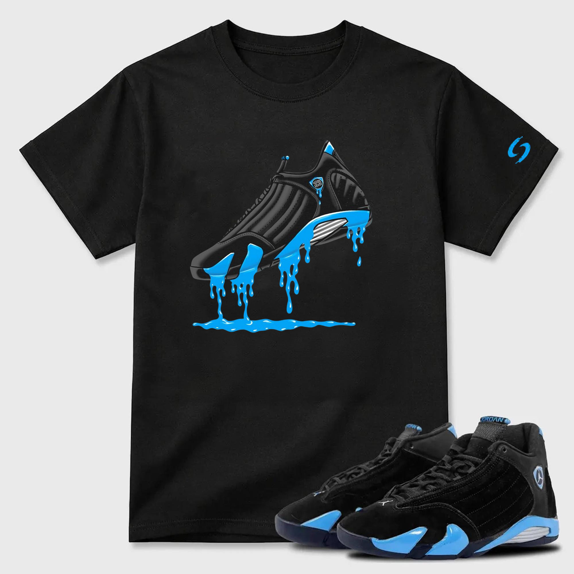 Air Jordan 14 University Blue Matching T-Shirt