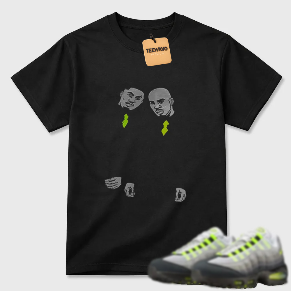 Black Grey Neon Max 95 Big Bubble Neon matching tshirt sneaker tee