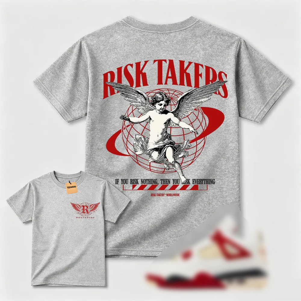 Brick After Brick 4 AJD4 Sneaker Match Tees Shirt Sail Risk Takers Graphic Tee