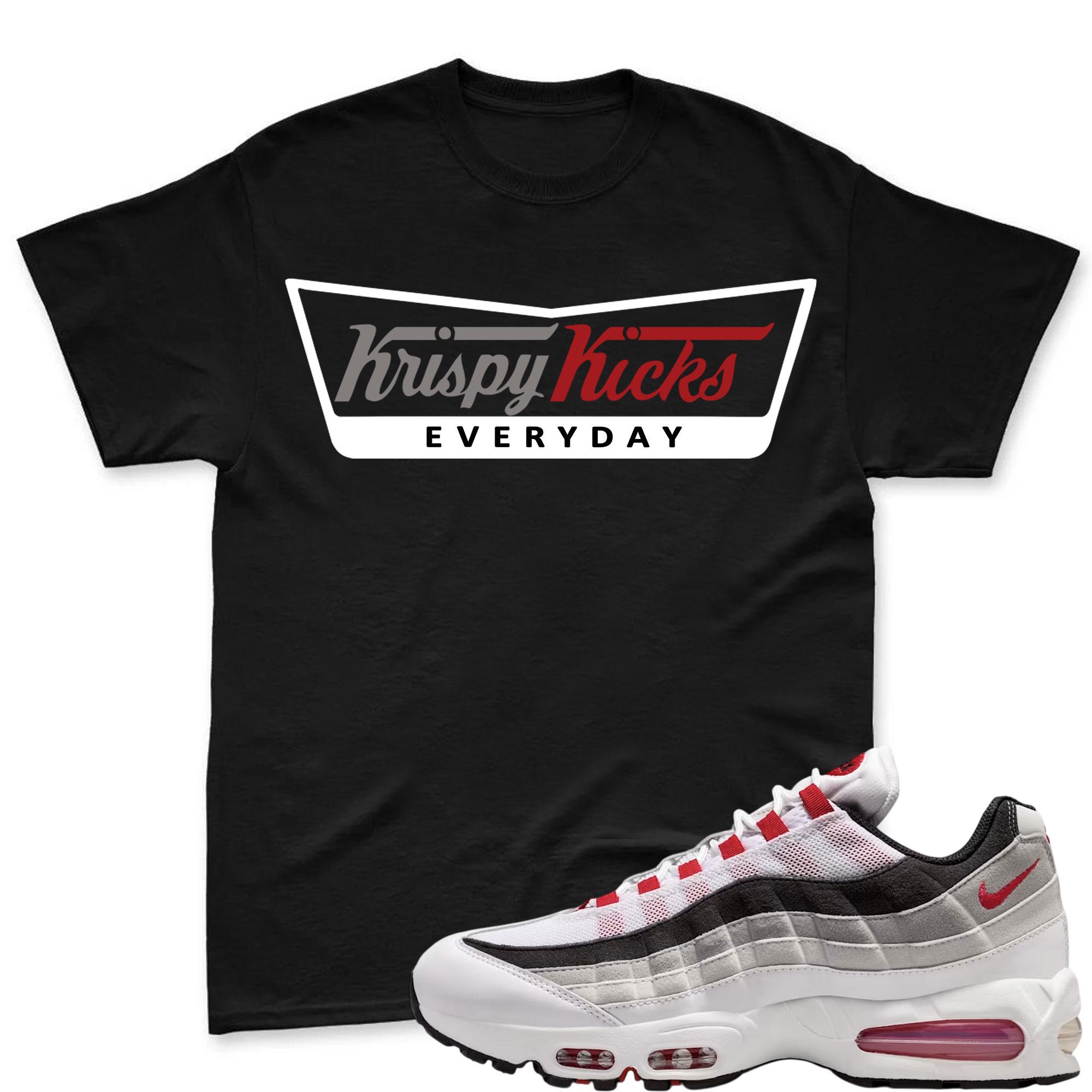 KRISPY KICKS! T Shirt To Match Air Max 95 Big Bubble Comet Red