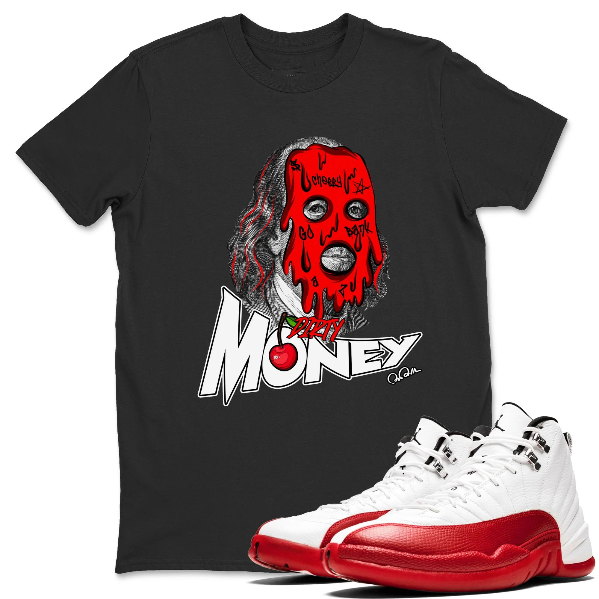 Dirty Money Unisex Tops - Air Jordan 12 Cherry