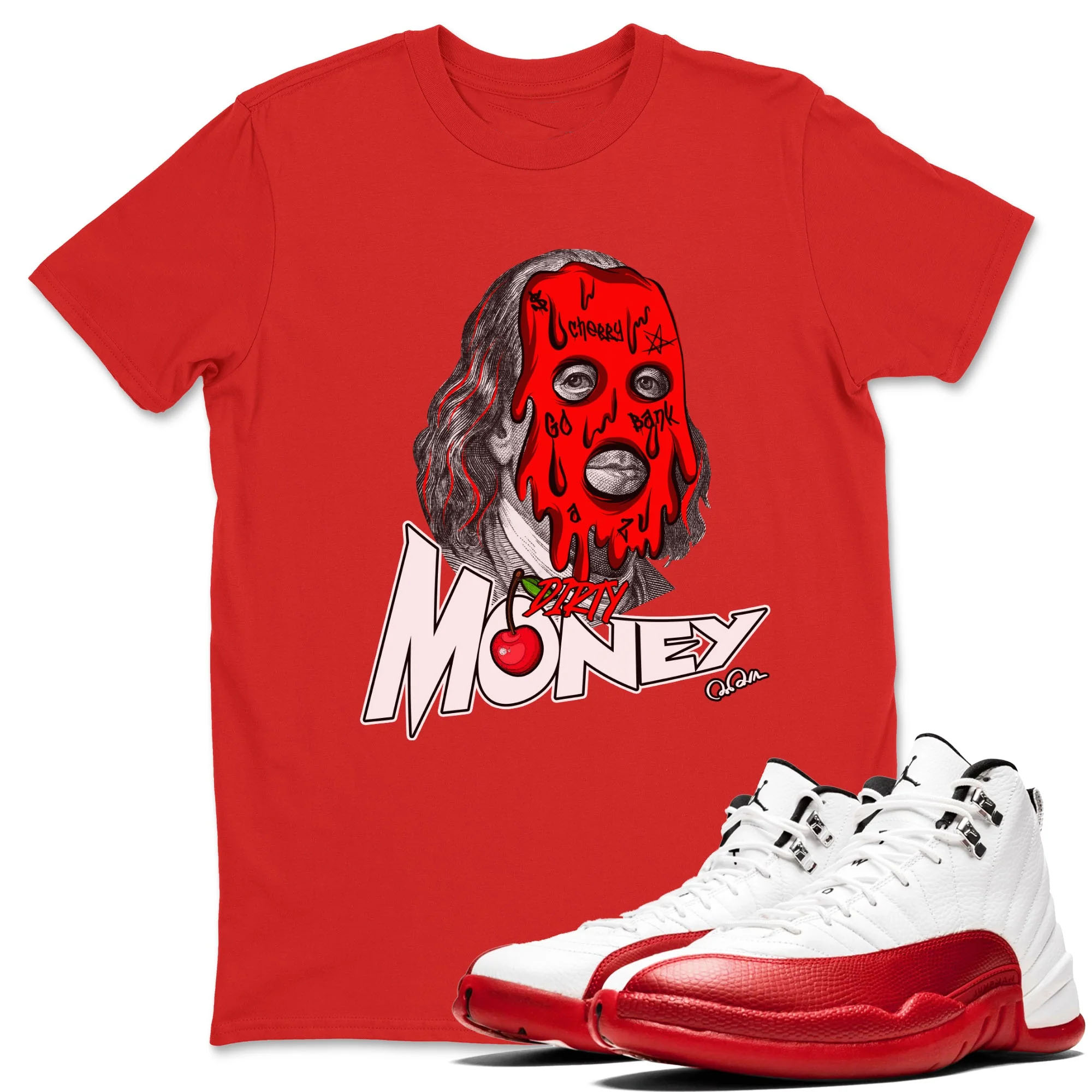 Dirty Money Unisex Tops - Air Jordan 12 Cherry