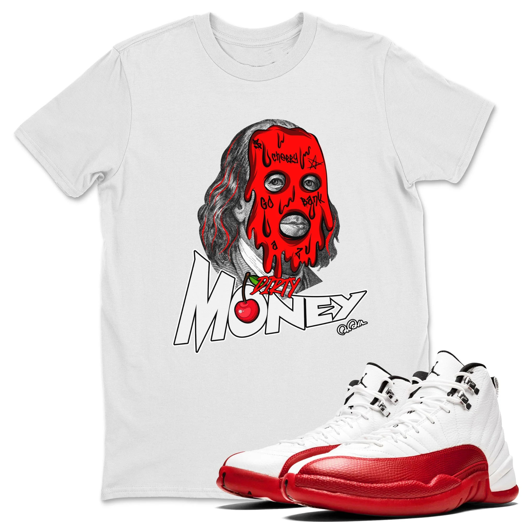 Dirty Money Unisex Tops - Air Jordan 12 Cherry