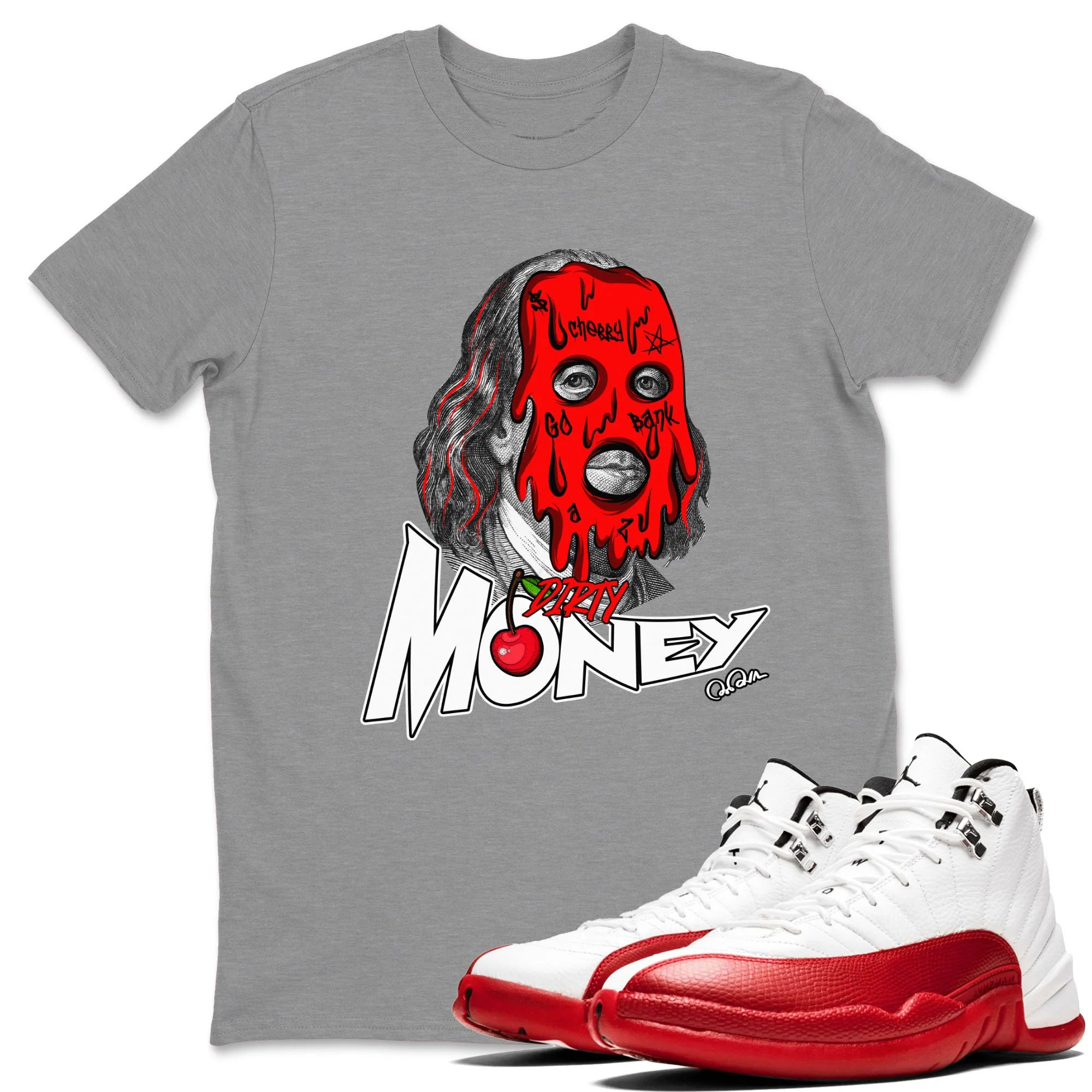 Dirty Money Unisex Tops - Air Jordan 12 Cherry