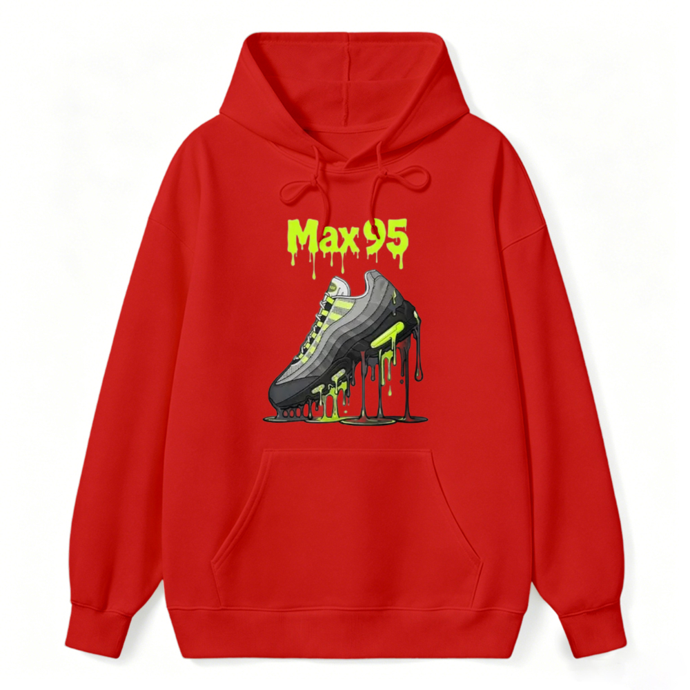 Max 95 Neon Green Drip Sneaker Graphic Unisex Classic Hoodie