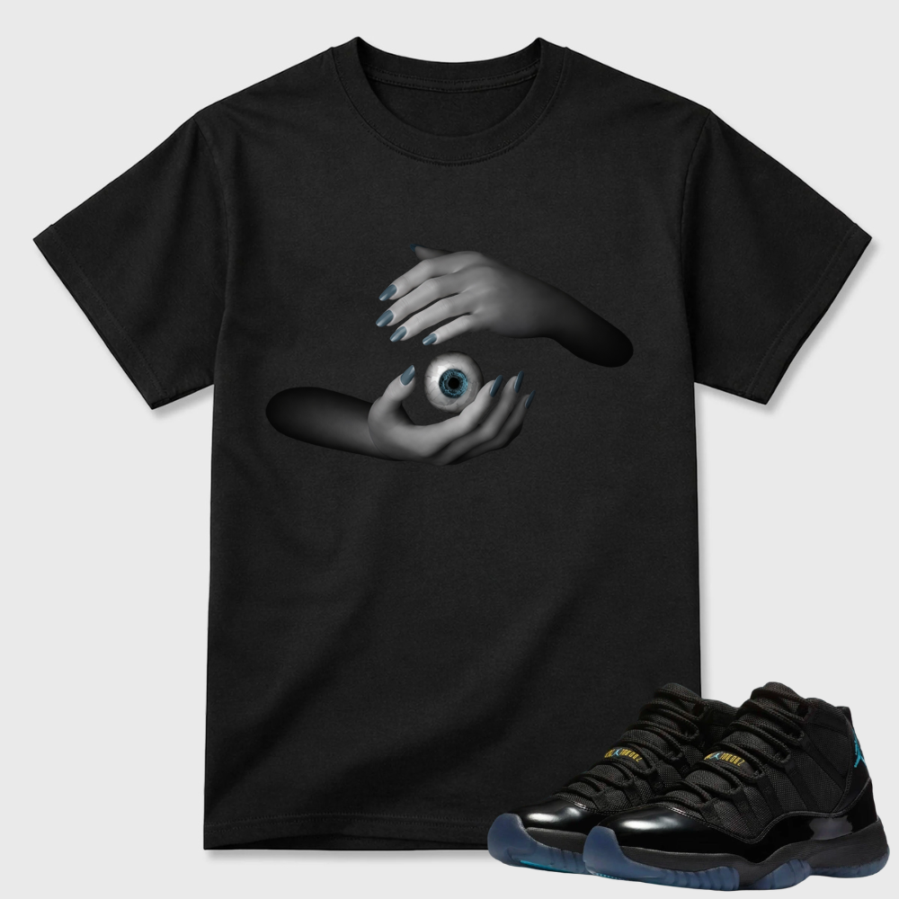 Hands Holding Eye Air Jordan 11 Mystical Tee