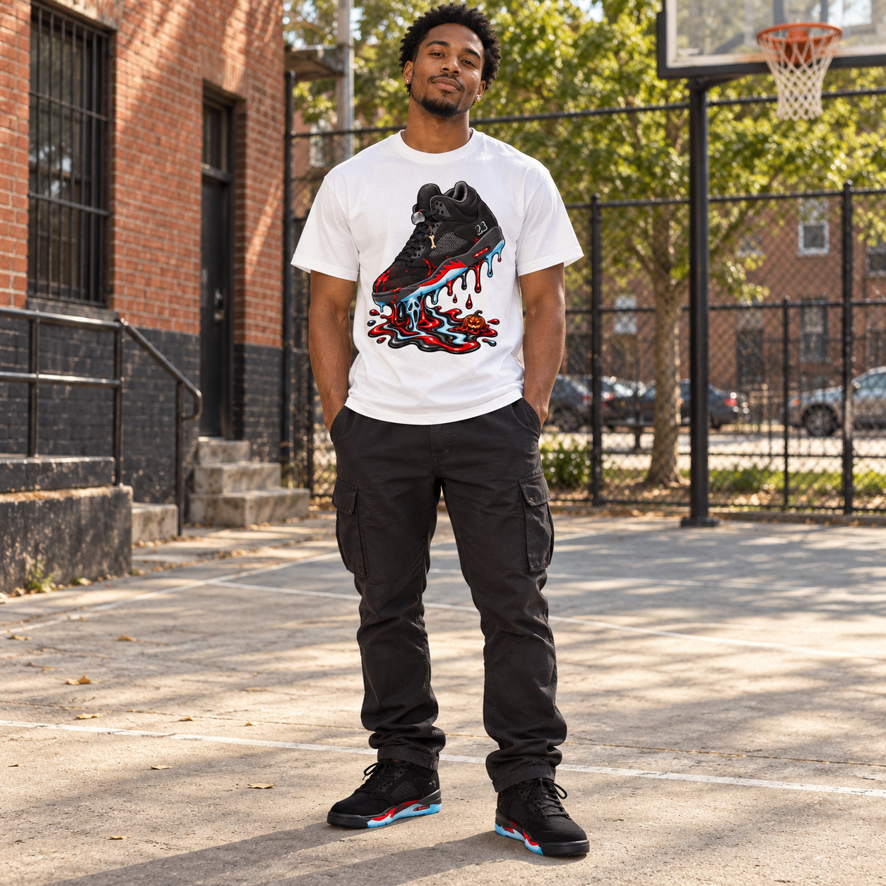Dripping Shoe 5's Sneaker Shirt Black To Match 5 Halloween 2026 T Shirt
