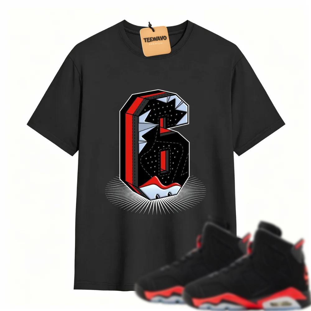 Number Statue TEEWAVO Sneaker Tees - Alr Joarden 6 Reverse Infrared
