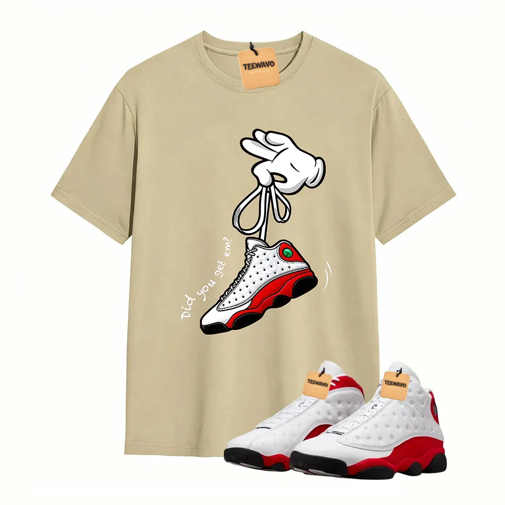 Cartoon Hands Sneaker Tees - AJD 13 University Red
