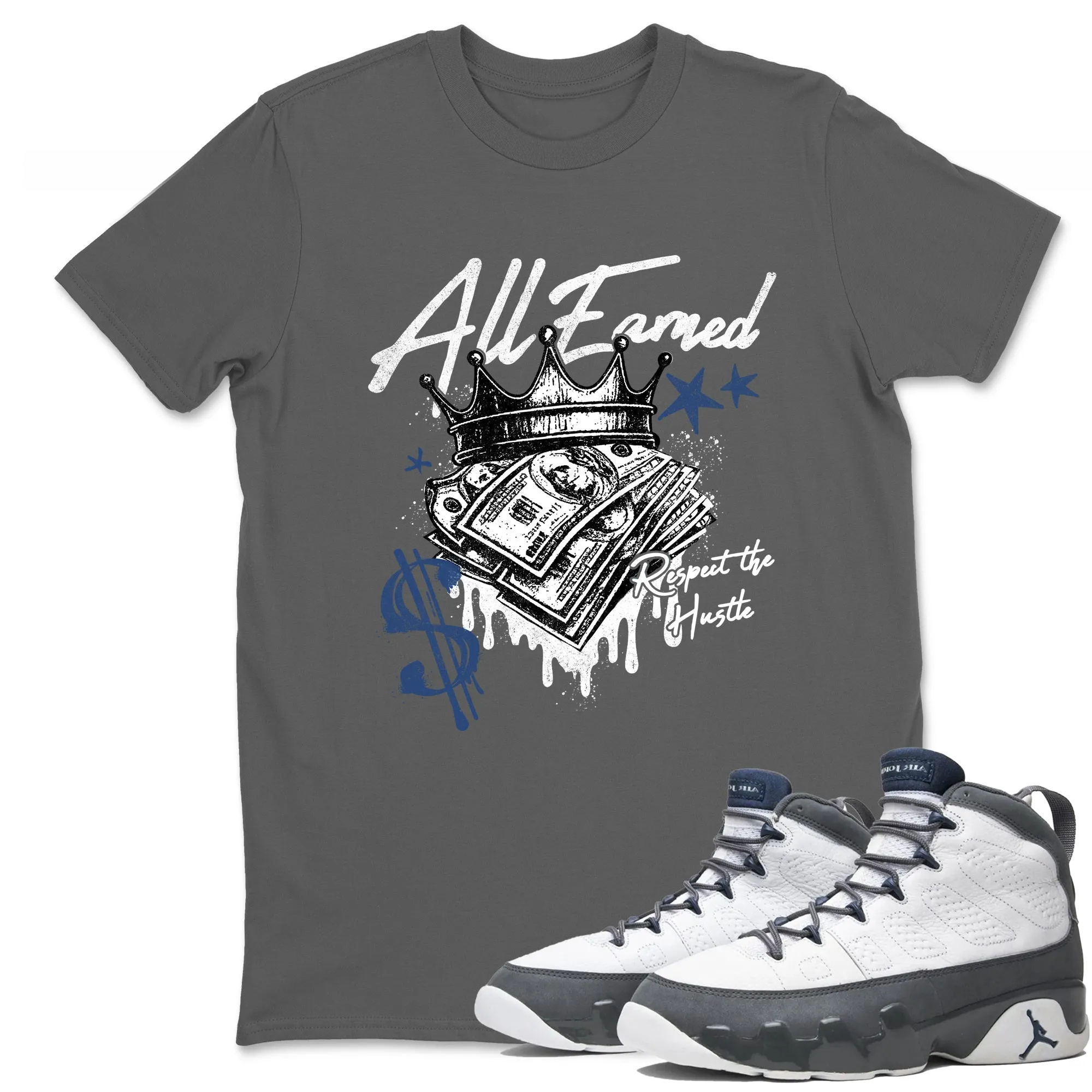 All Earned Sneaker Tees - Air Jordan 9 Flint Grey