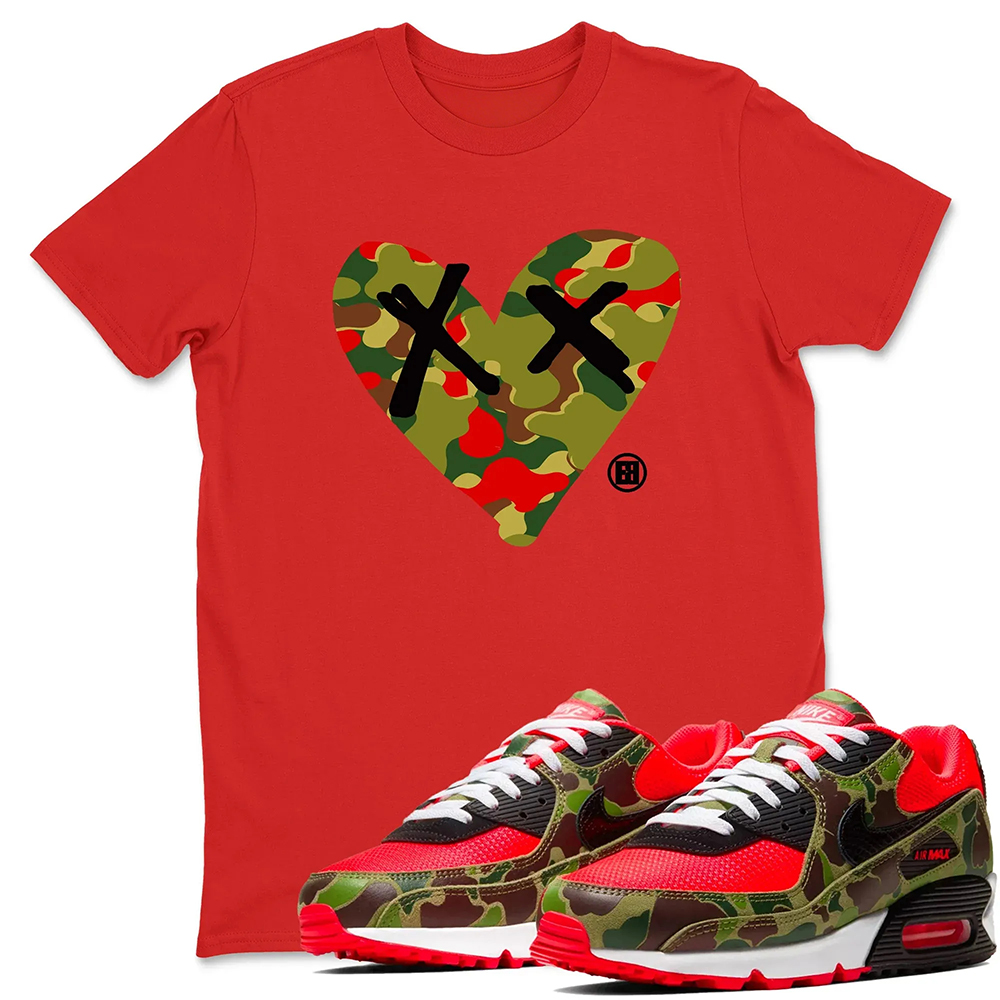 Camo Heart TEEWAVO Sneaker Tees - Air Max 90 Reverse Duck Camo