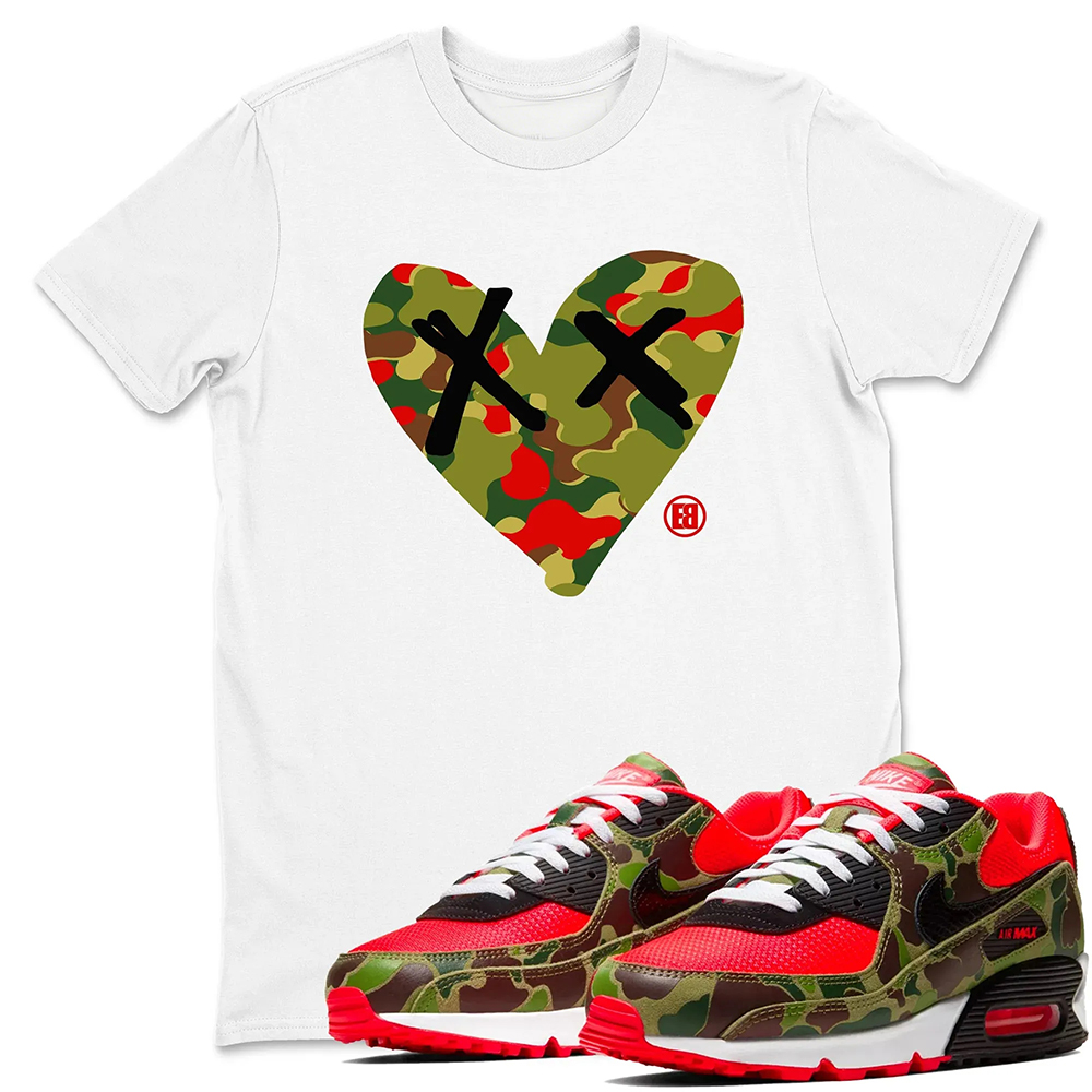 Camo Heart TEEWAVO Sneaker Tees - Air Max 90 Reverse Duck Camo