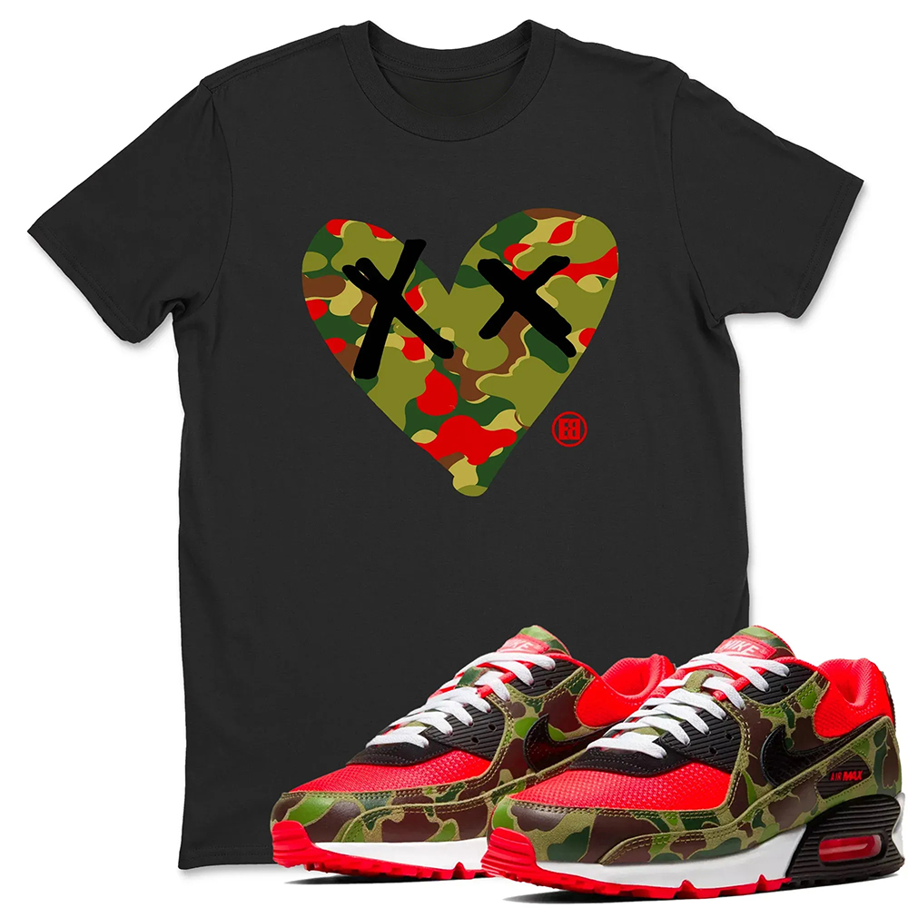 Camo Heart TEEWAVO Sneaker Tees - Air Max 90 Reverse Duck Camo