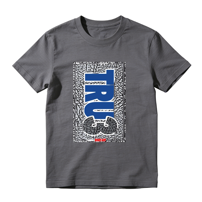 AJ 3 True Blue White Fire Red Cement Grey Match Tee