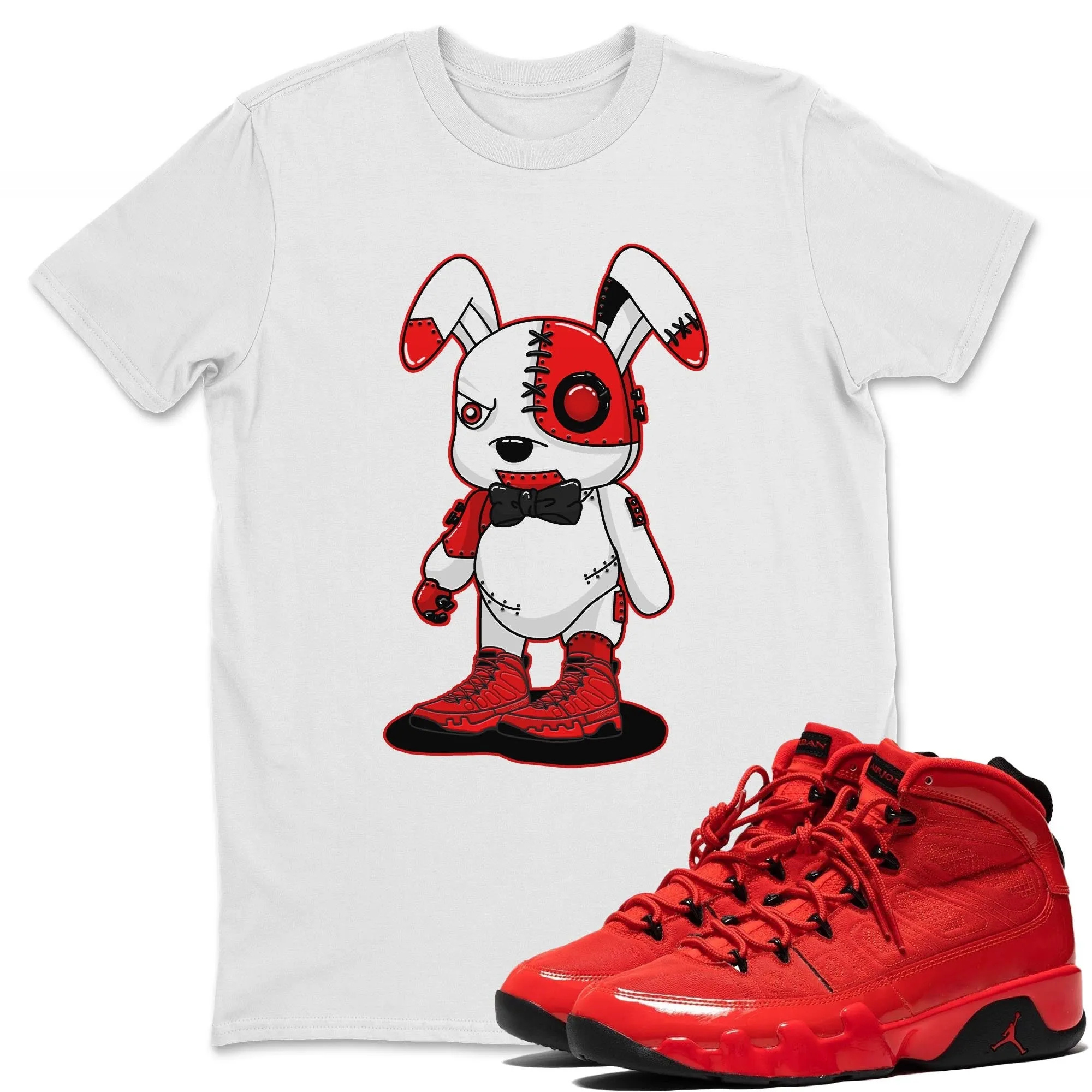 Cyborg Bull Unisex Tops - Air Jordan 9 Chile Red
