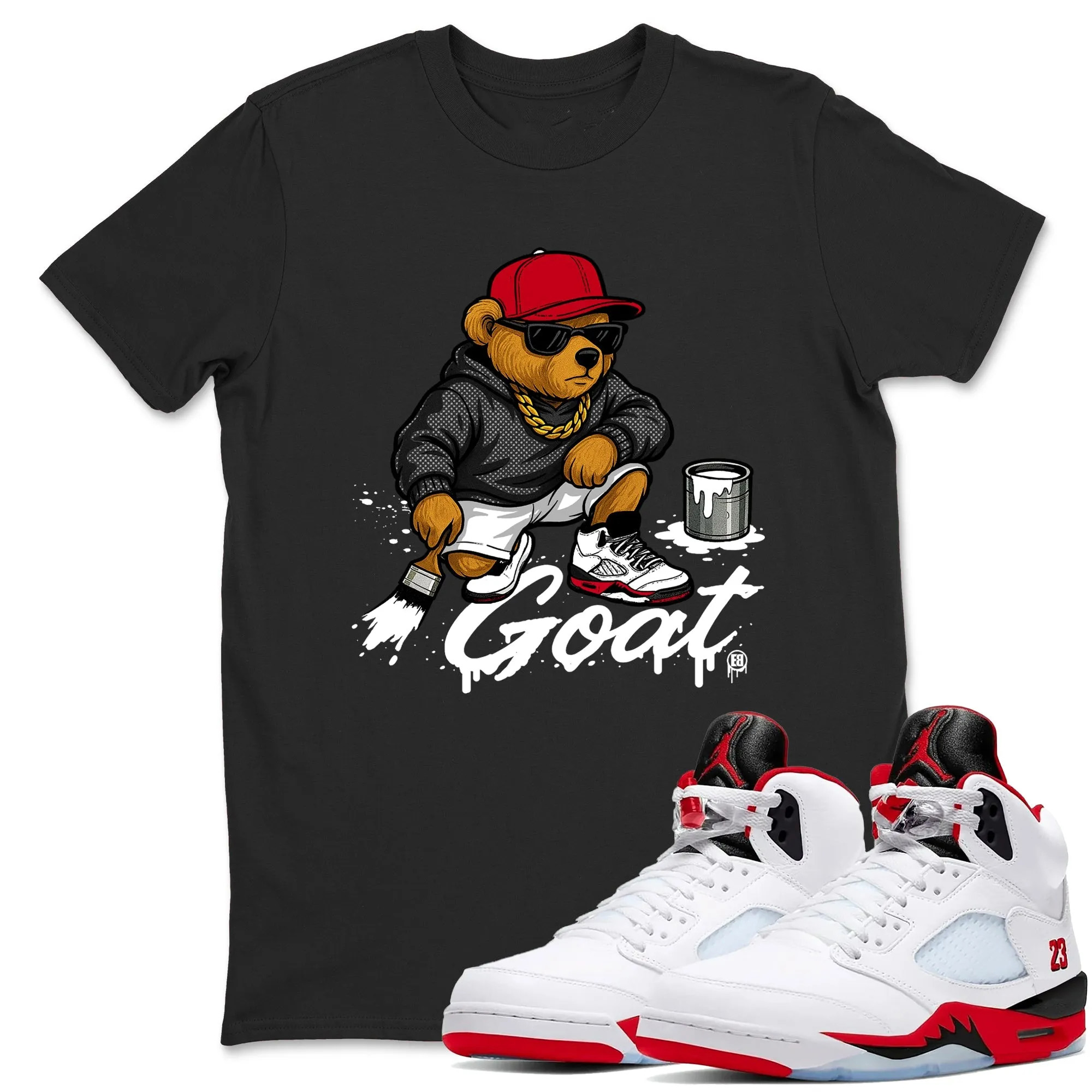 Drip The GOAT Sneaker Tees - Air Jordan 5 Fire Red