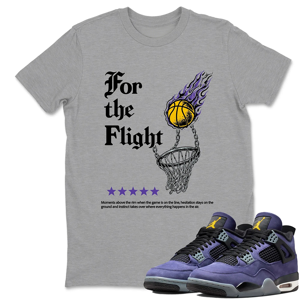 For The Flight Sneaker Tees - Air Jordan 4 Lakeshow