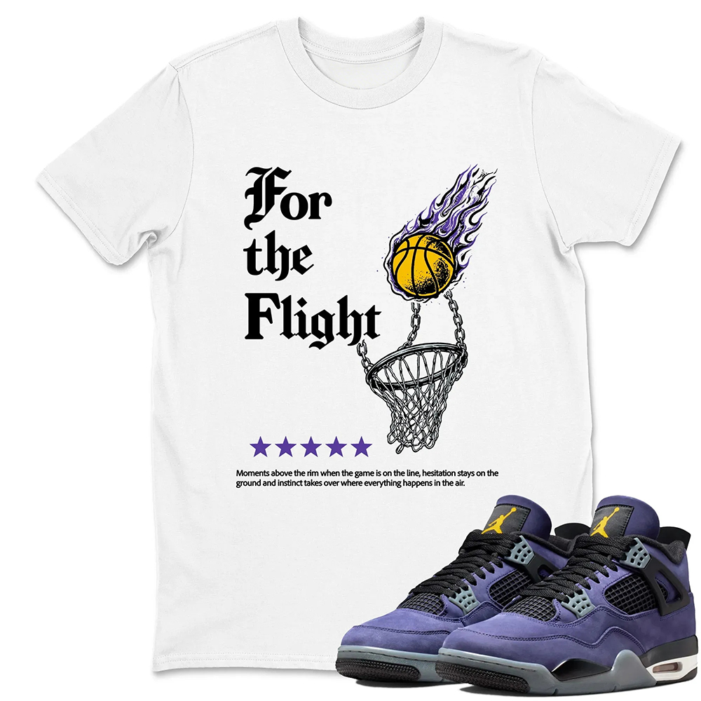 For The Flight Sneaker Tees - Air Jordan 4 Lakeshow