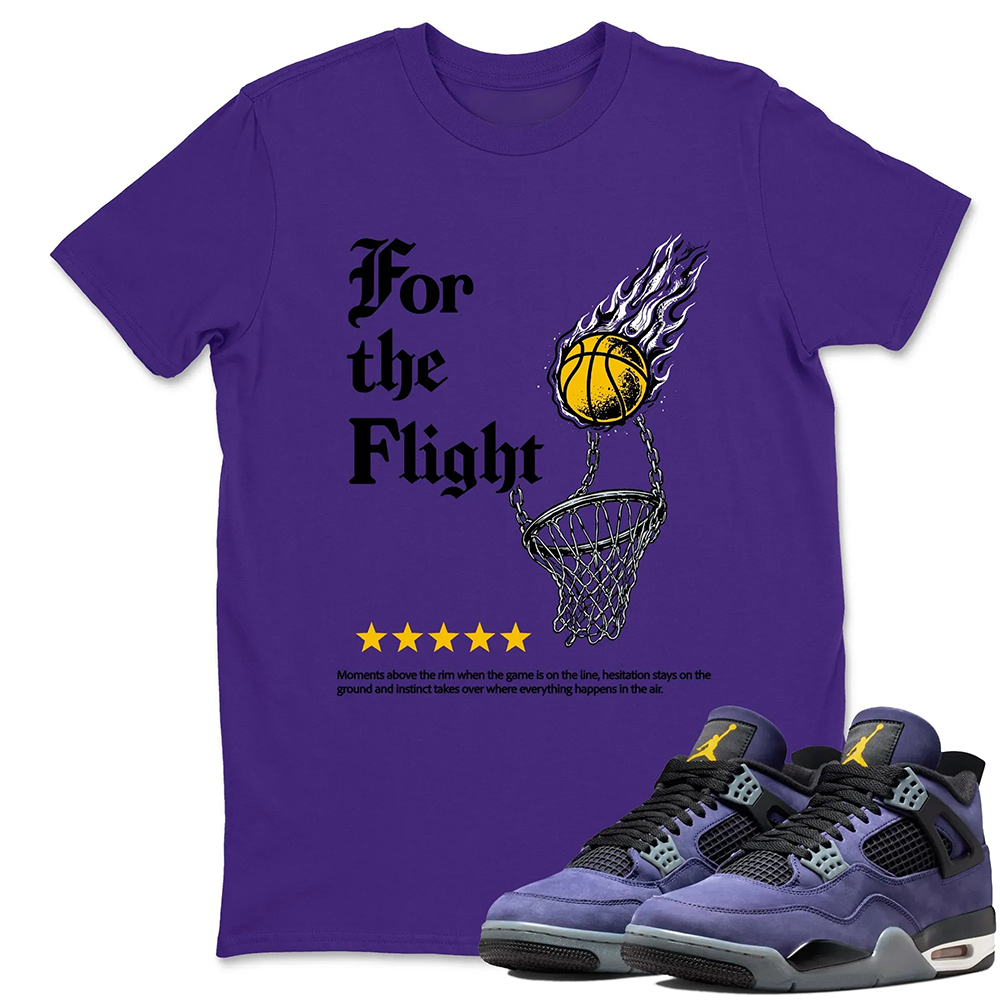For The Flight Sneaker Tees - Air Jordan 4 Lakeshow