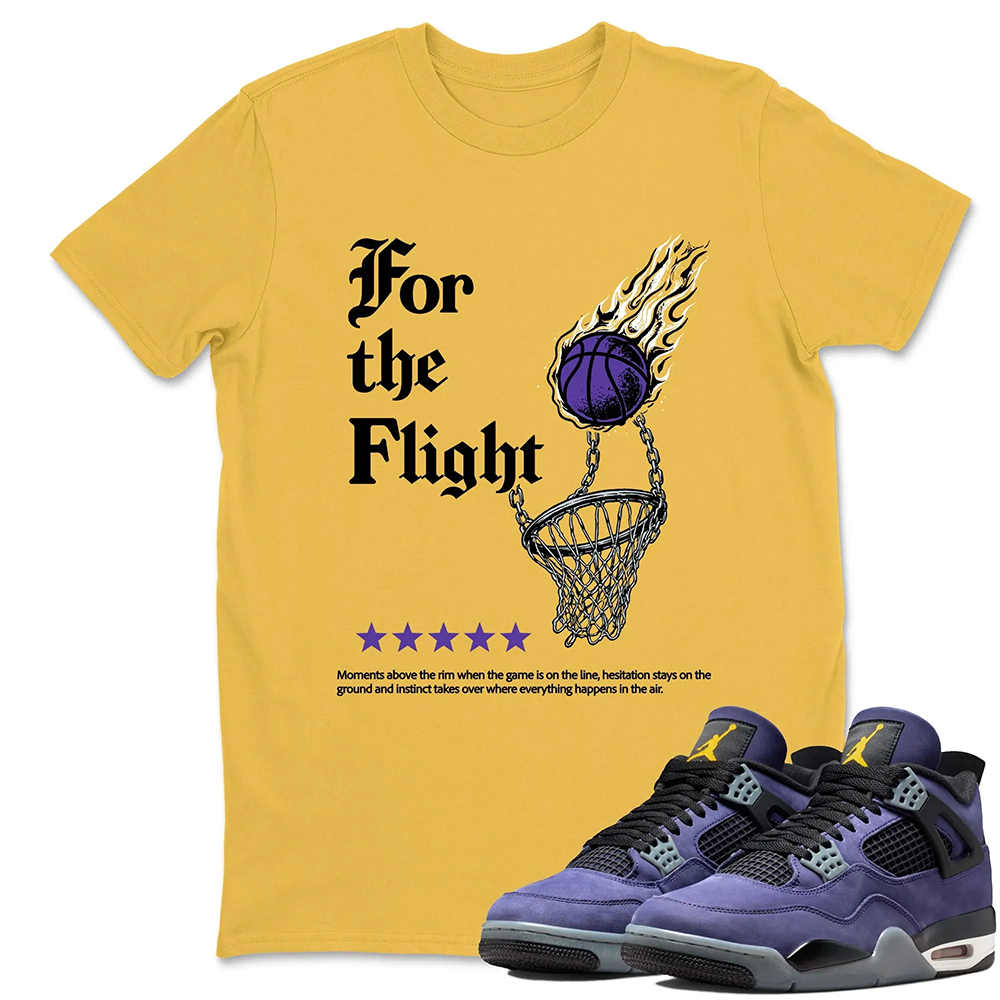 For The Flight Sneaker Tees - Air Jordan 4 Lakeshow