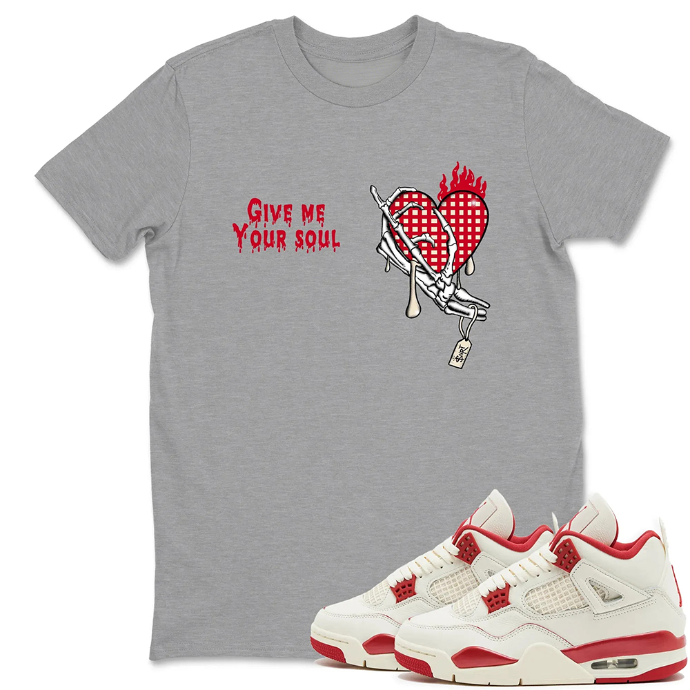 Give Me Your Soul TEEWAVO Sneaker Tees - Air Jordan 4 Valentines Day