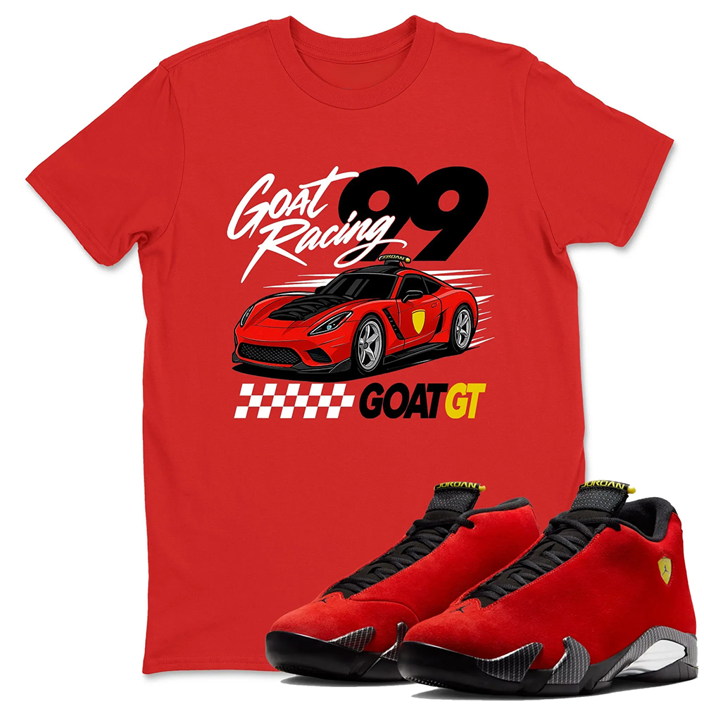 Goat Racing Sneaker Tees - Air Jordan 14 Challenge Red