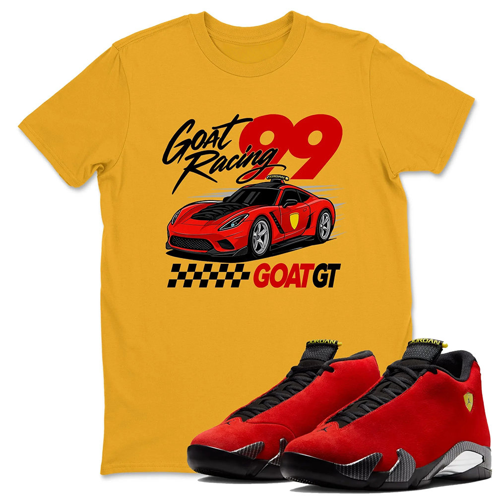 Goat Racing Sneaker Tees - Air Jordan 14 Challenge Red