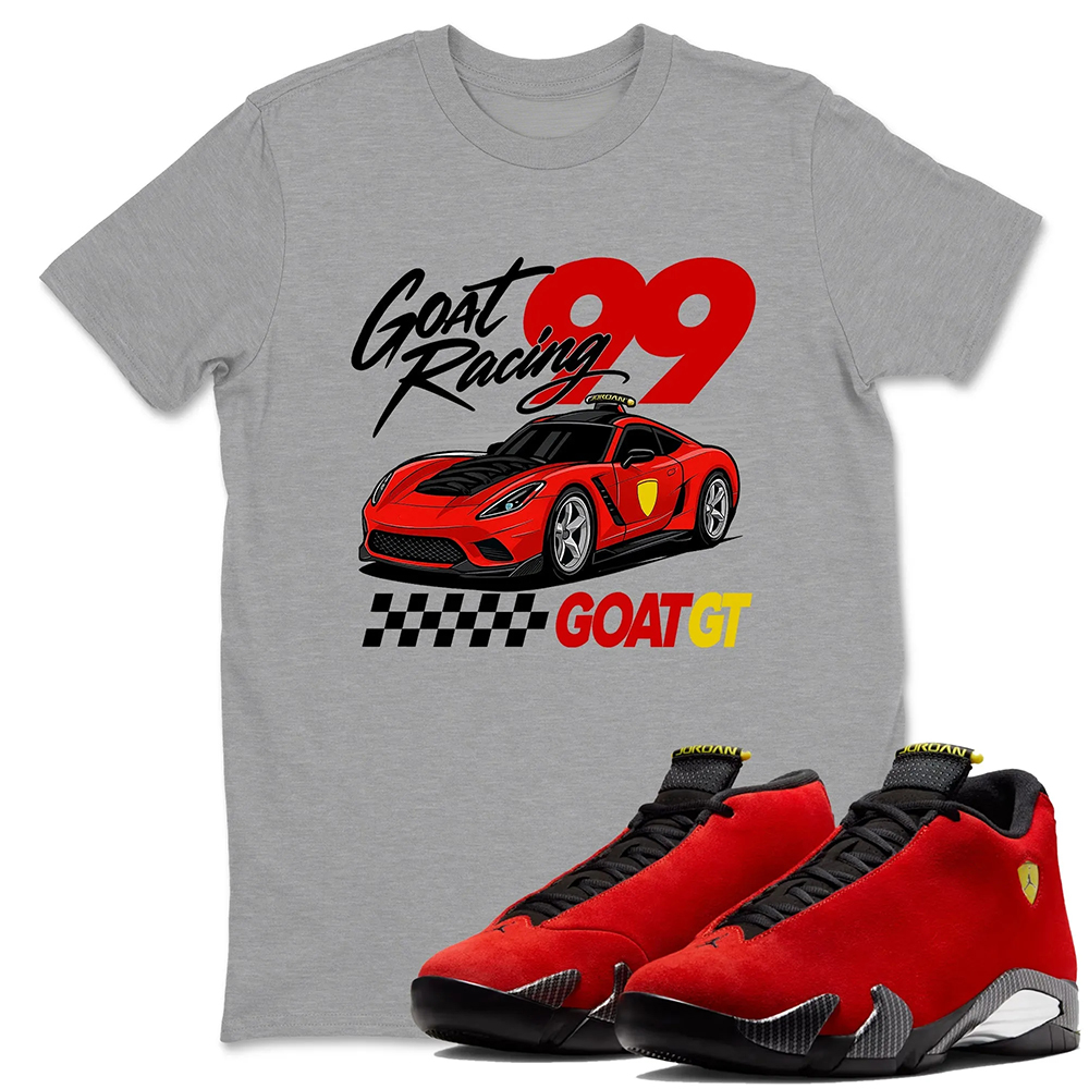 Goat Racing Sneaker Tees - Air Jordan 14 Challenge Red