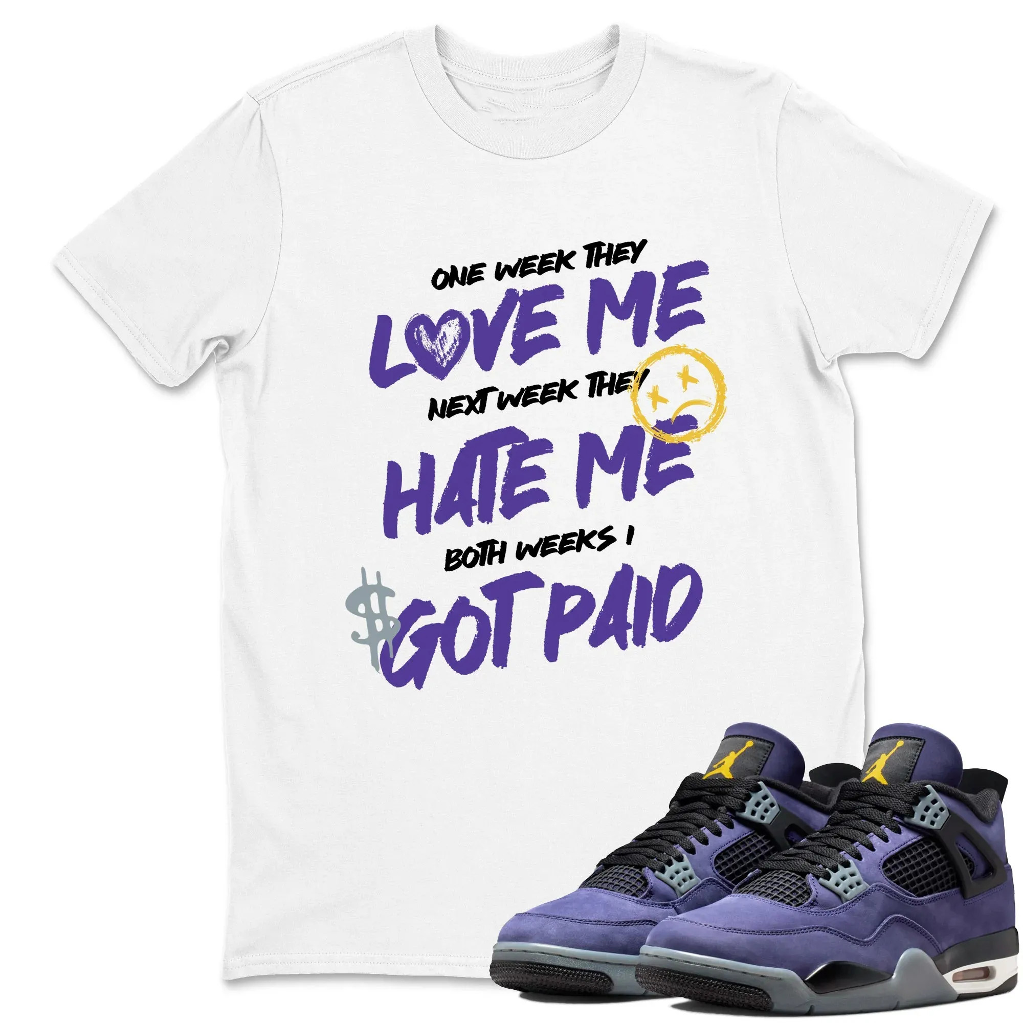 I Got Paid TEEWAVO Sneaker Tees - Air Jordan 4 Lakeshow