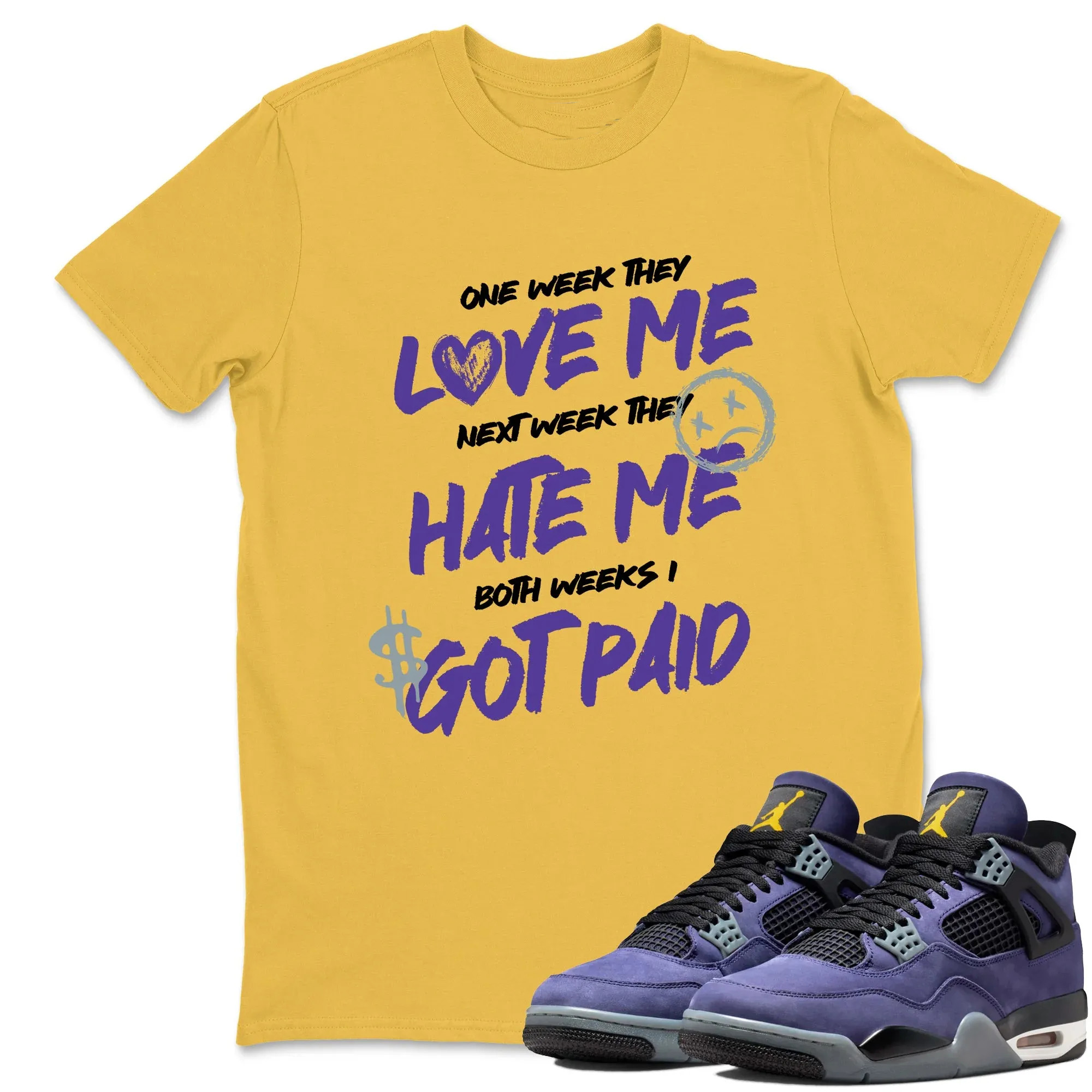 I Got Paid TEEWAVO Sneaker Tees - Air Jordan 4 Lakeshow
