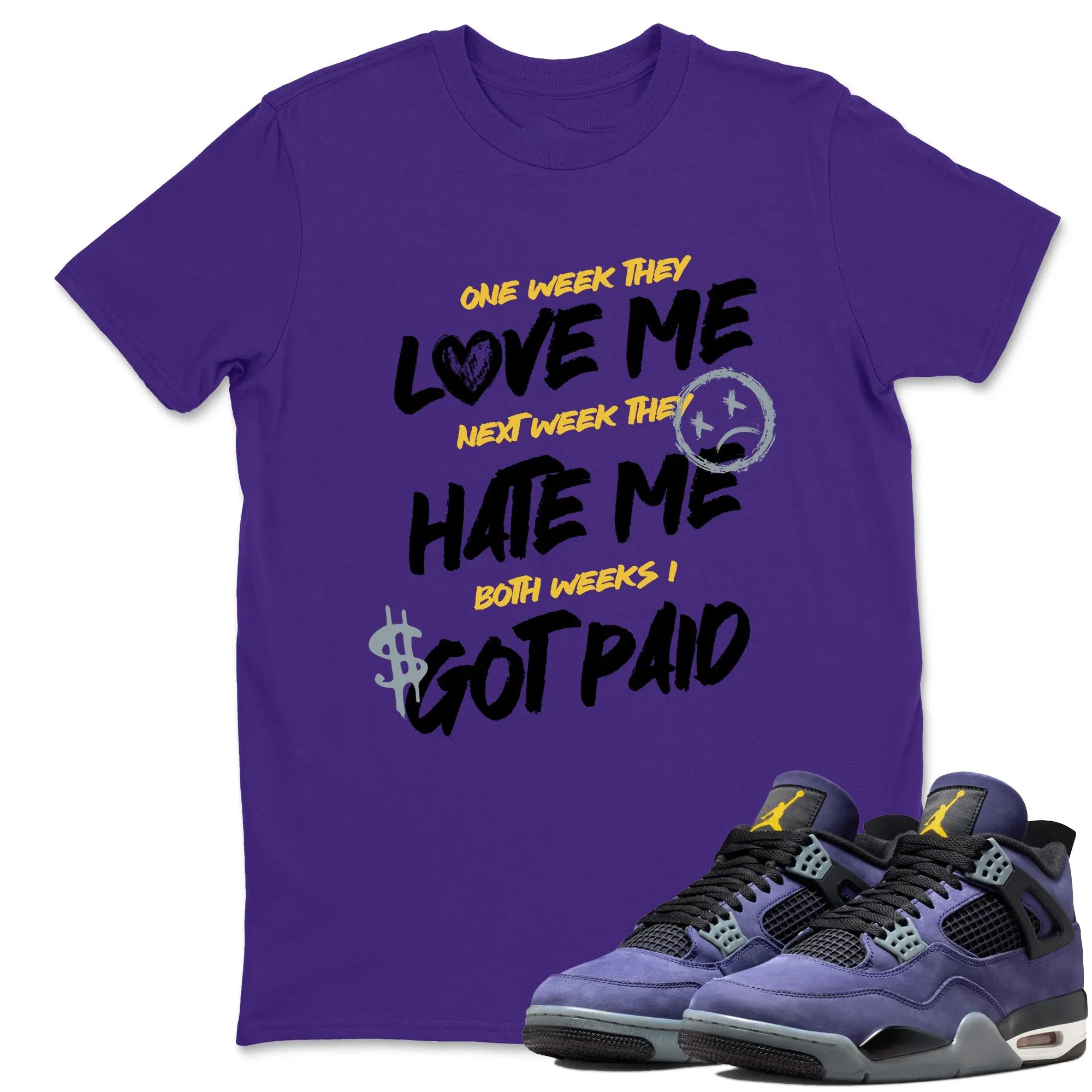 I Got Paid TEEWAVO Sneaker Tees - Air Jordan 4 Lakeshow