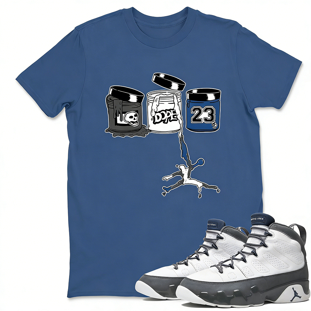 Jordan Paint Sneaker Tees - Air Jordan 9 Flint Grey