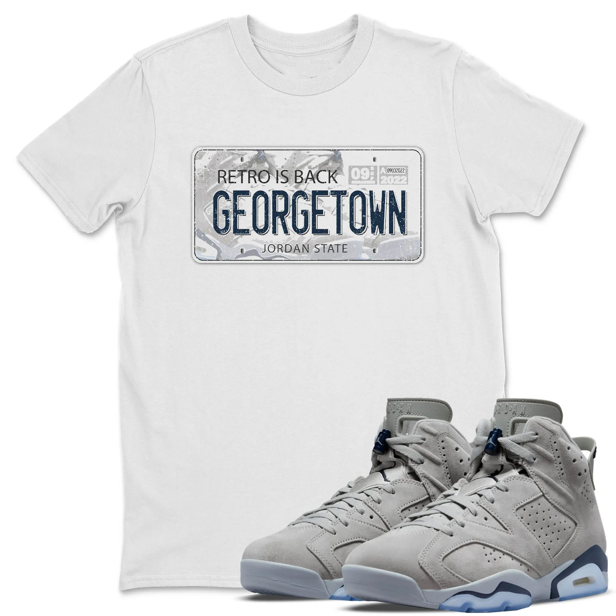 Jordan Plate Unisex Tops - Air Jordan 6 Georgetown