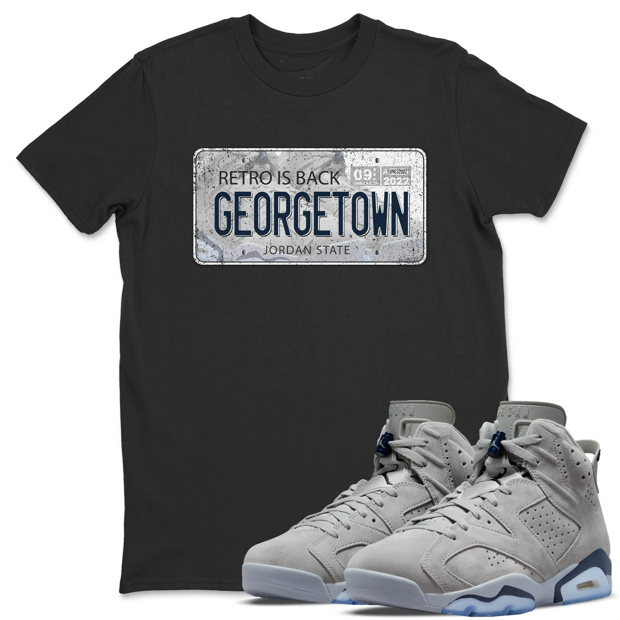 Jordan Plate Unisex Tops - Air Jordan 6 Georgetown