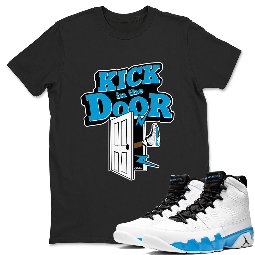 Kick In The Door Sneaker Tees - Air Jordan 9 Powder Blue