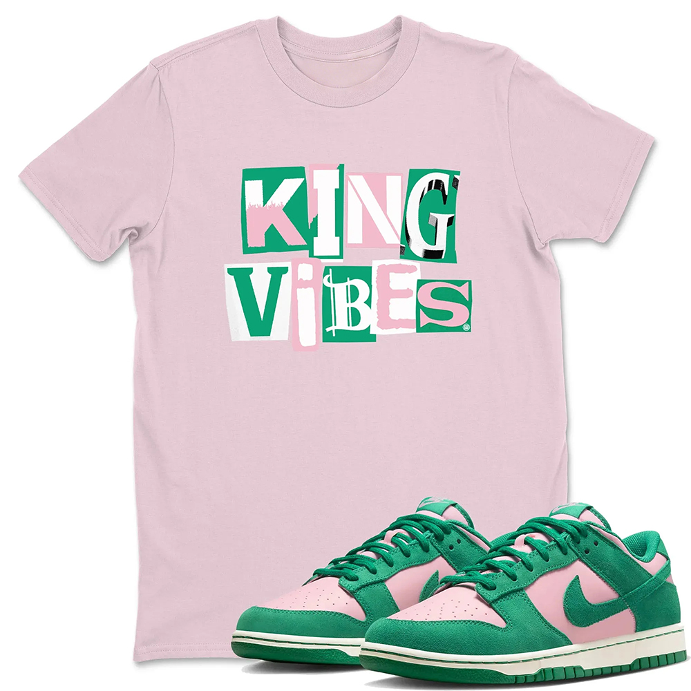 King Vibes TEEWAVO Sneaker Tees - Dunk Medium Soft Pink Malachite