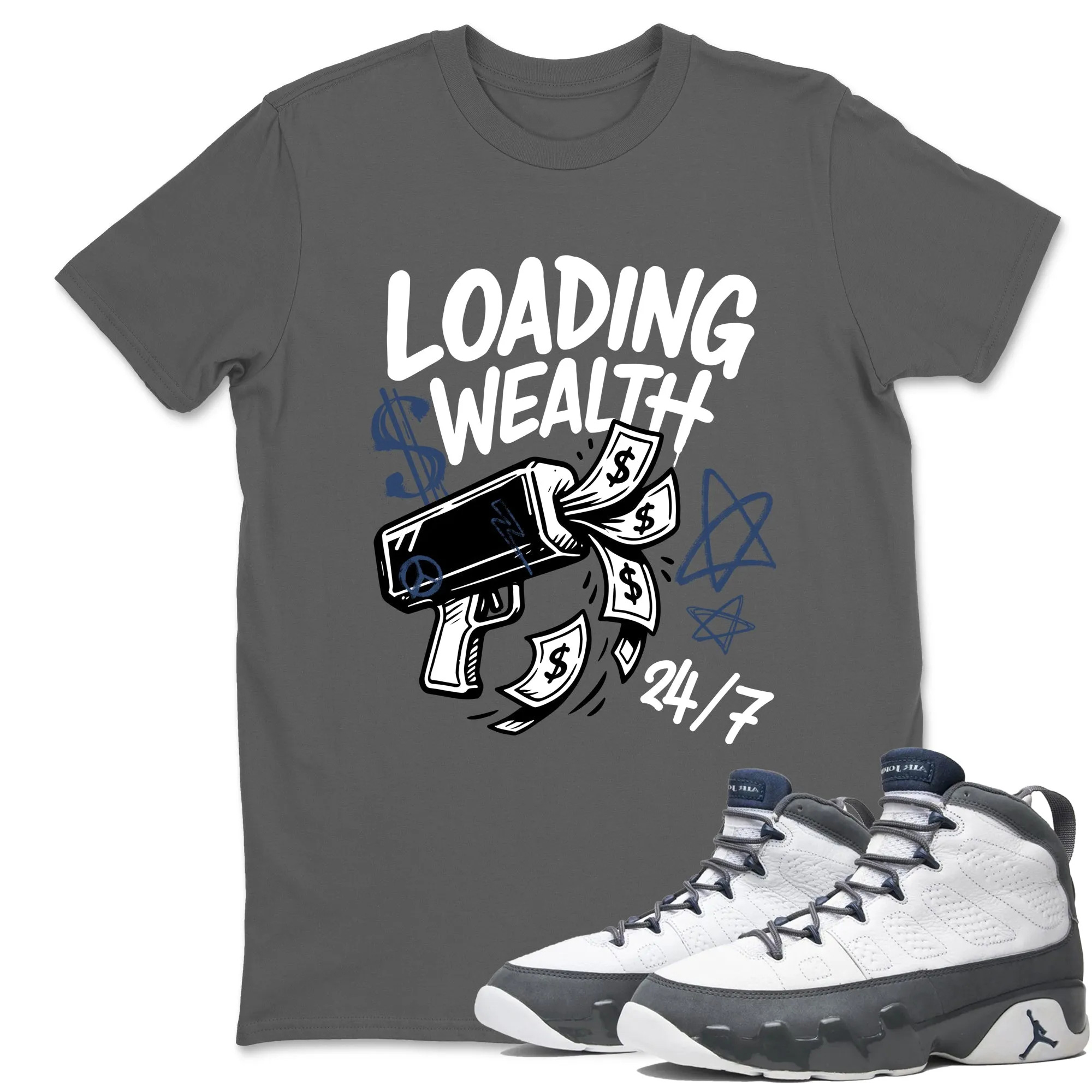 Loading Wealth Sneaker Tees - Air Jordan 9 Flint Grey