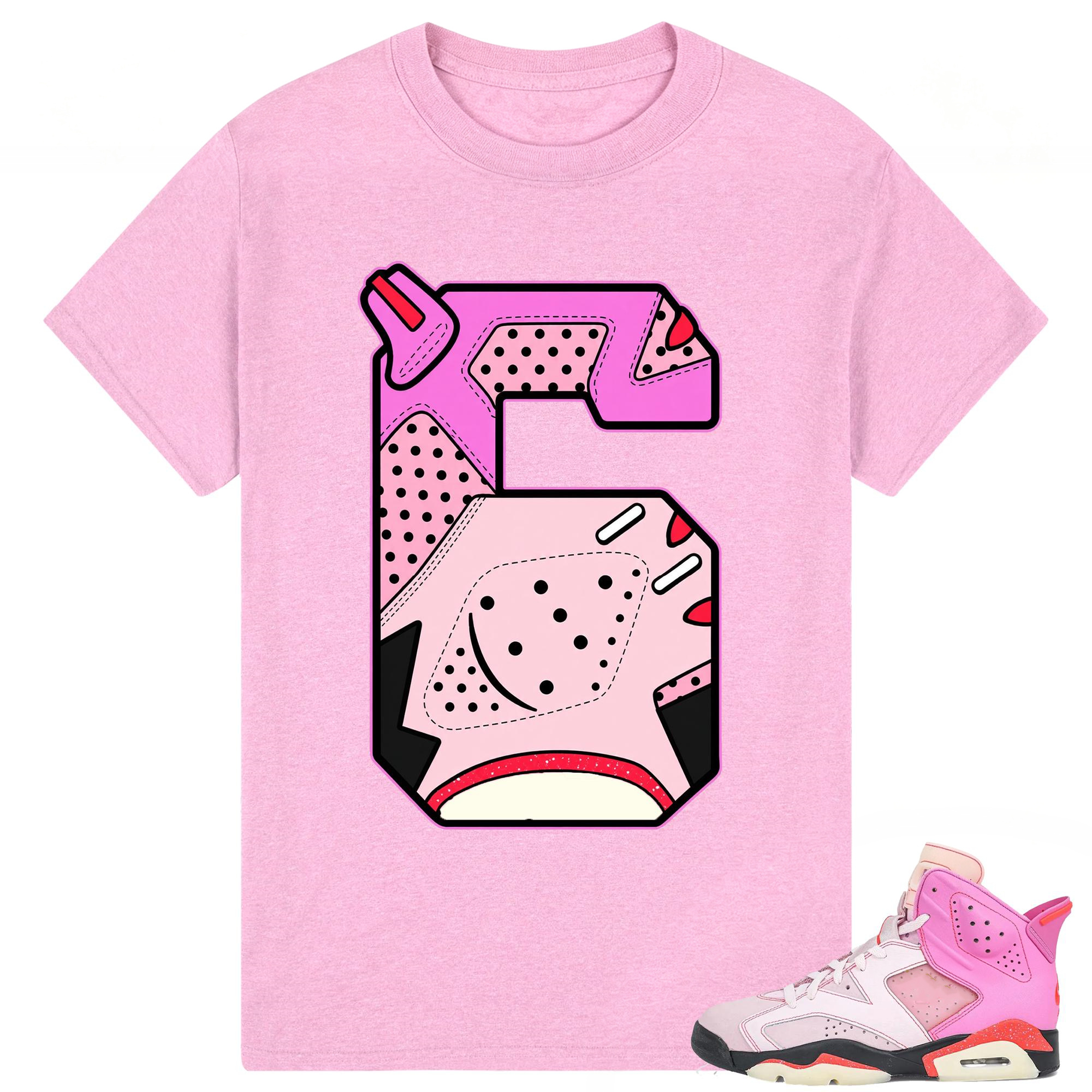 Number 6 Shirt to Match AJ 6 Awake Playful Pink Sneaker