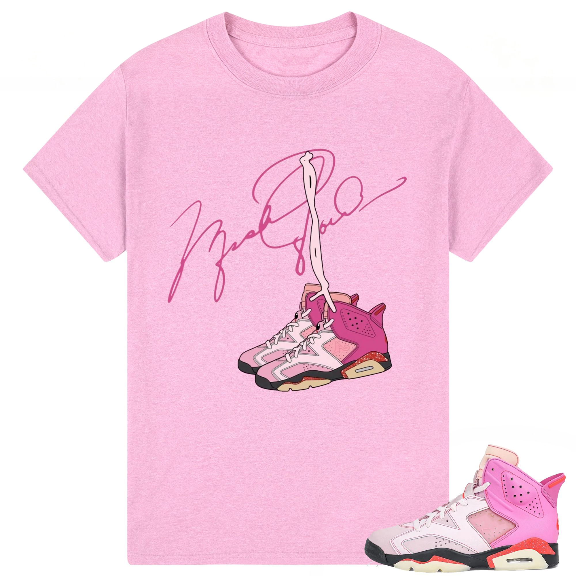 Signature Shirt to Match AJ 6 Awake Playful Pink Sneaker