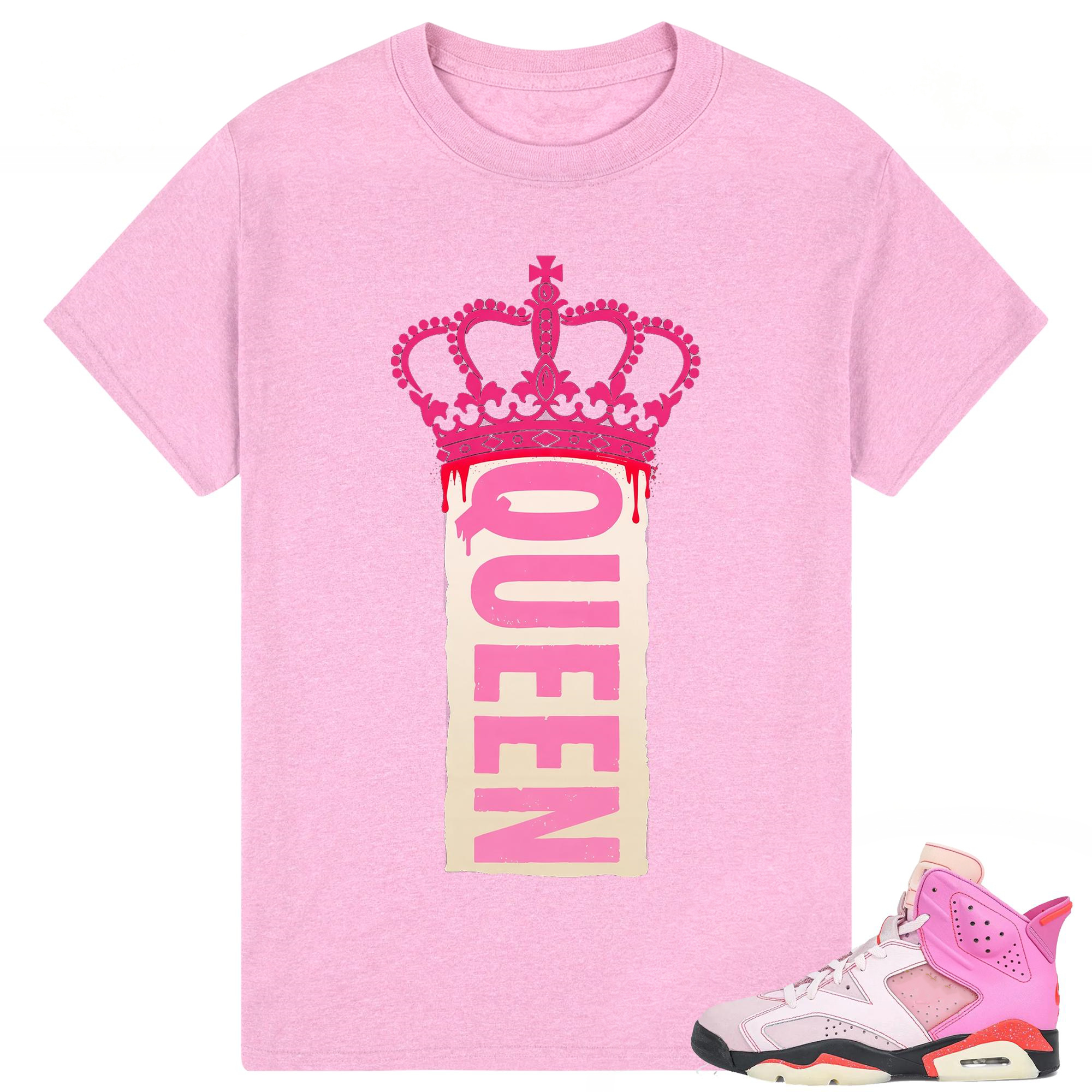 Queen Shirt to Match AJ 6 Awake Playful Pink Sneaker