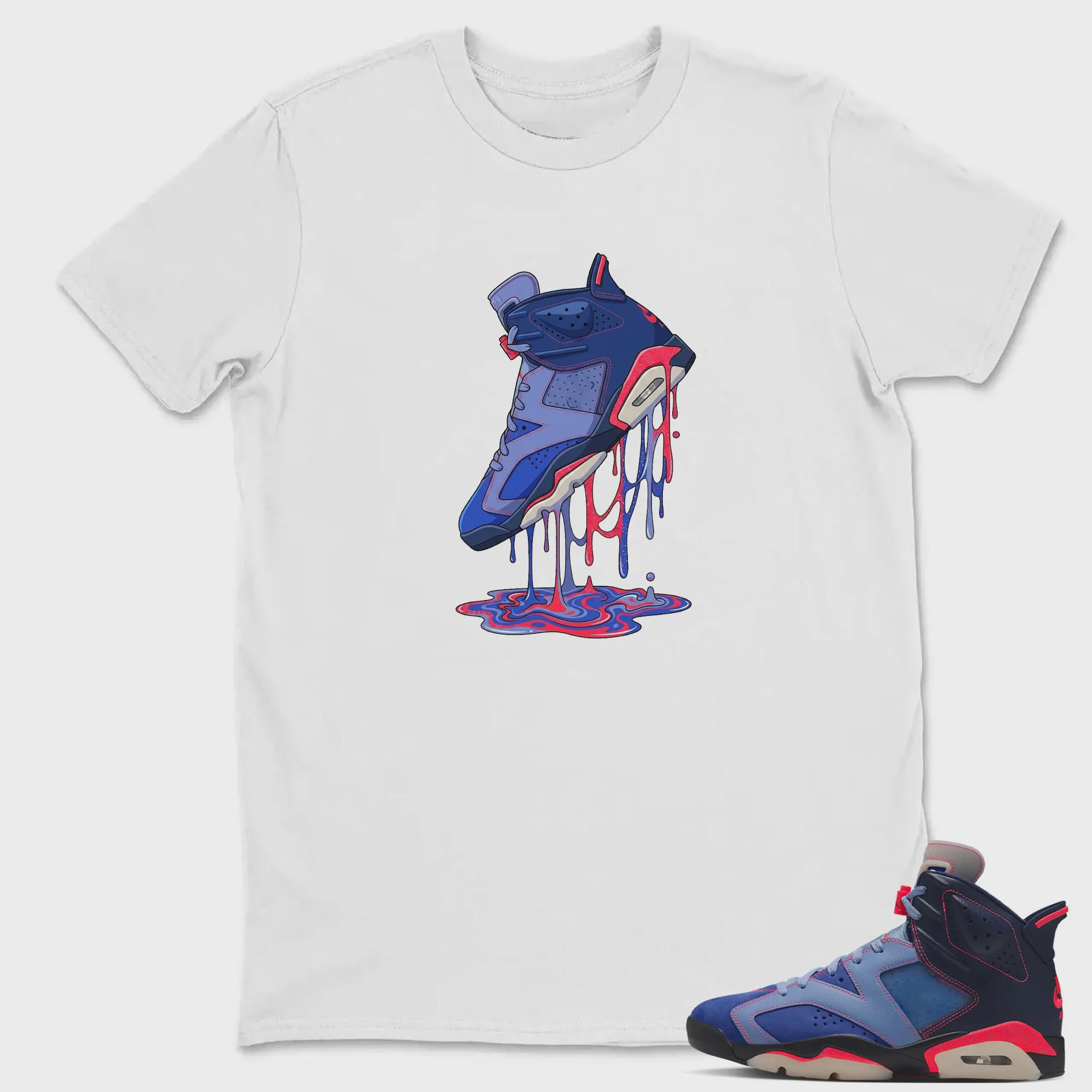 [Copy]Number 6 Graphic Tee,Shirt to Match AJ 6 Awake Playful Pink Sneaker