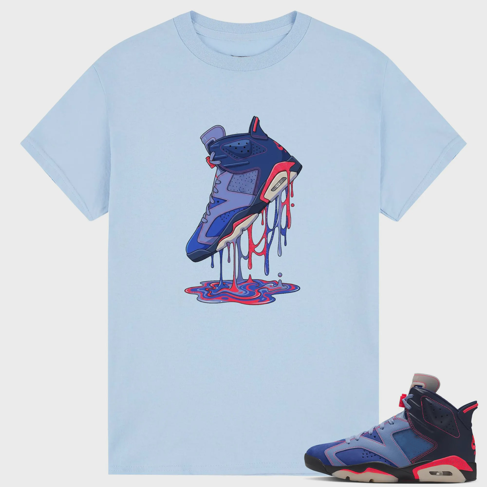 [Copy]Number 6 Graphic Tee,Shirt to Match AJ 6 Awake Playful Pink Sneaker