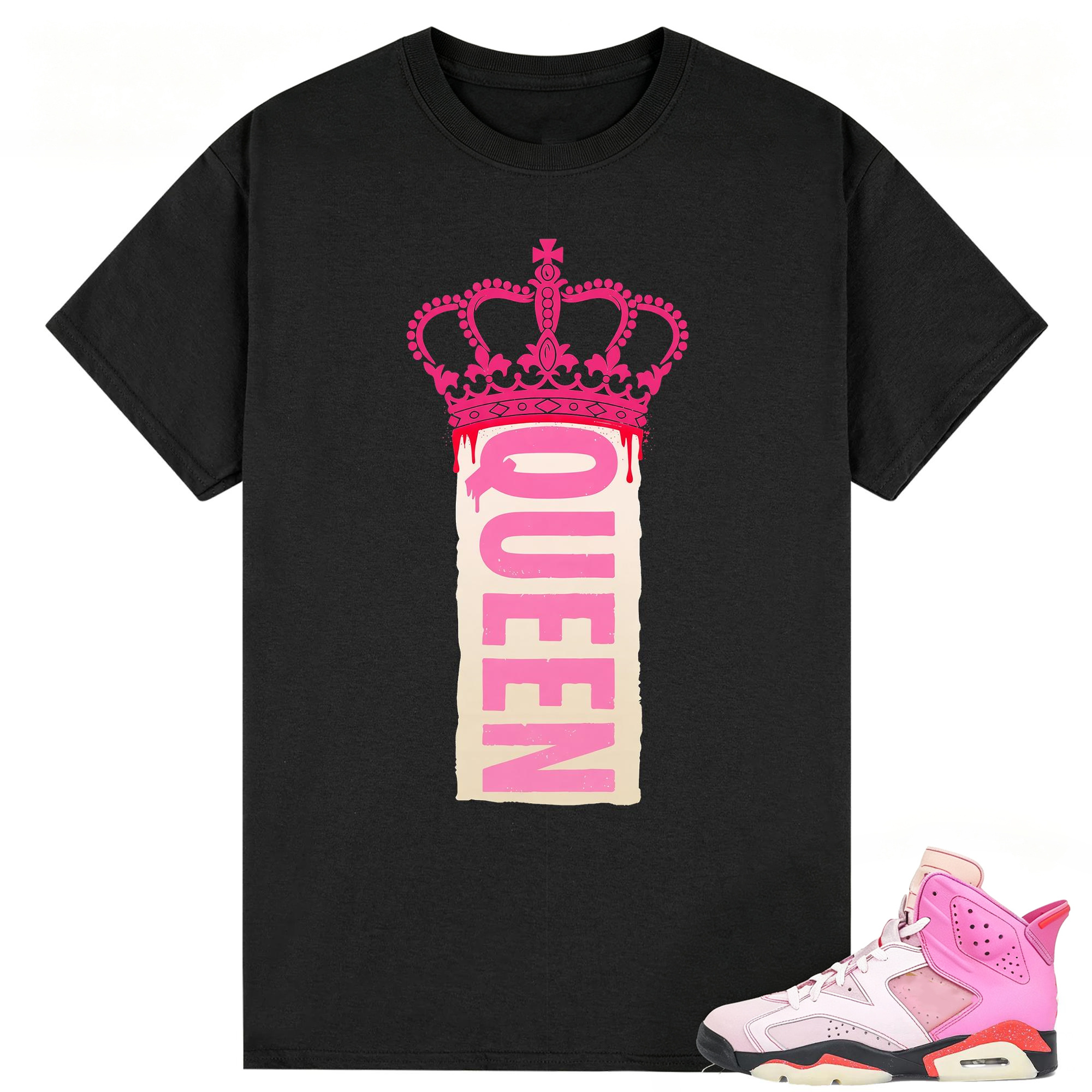Queen Shirt to Match AJ 6 Awake Playful Pink Sneaker