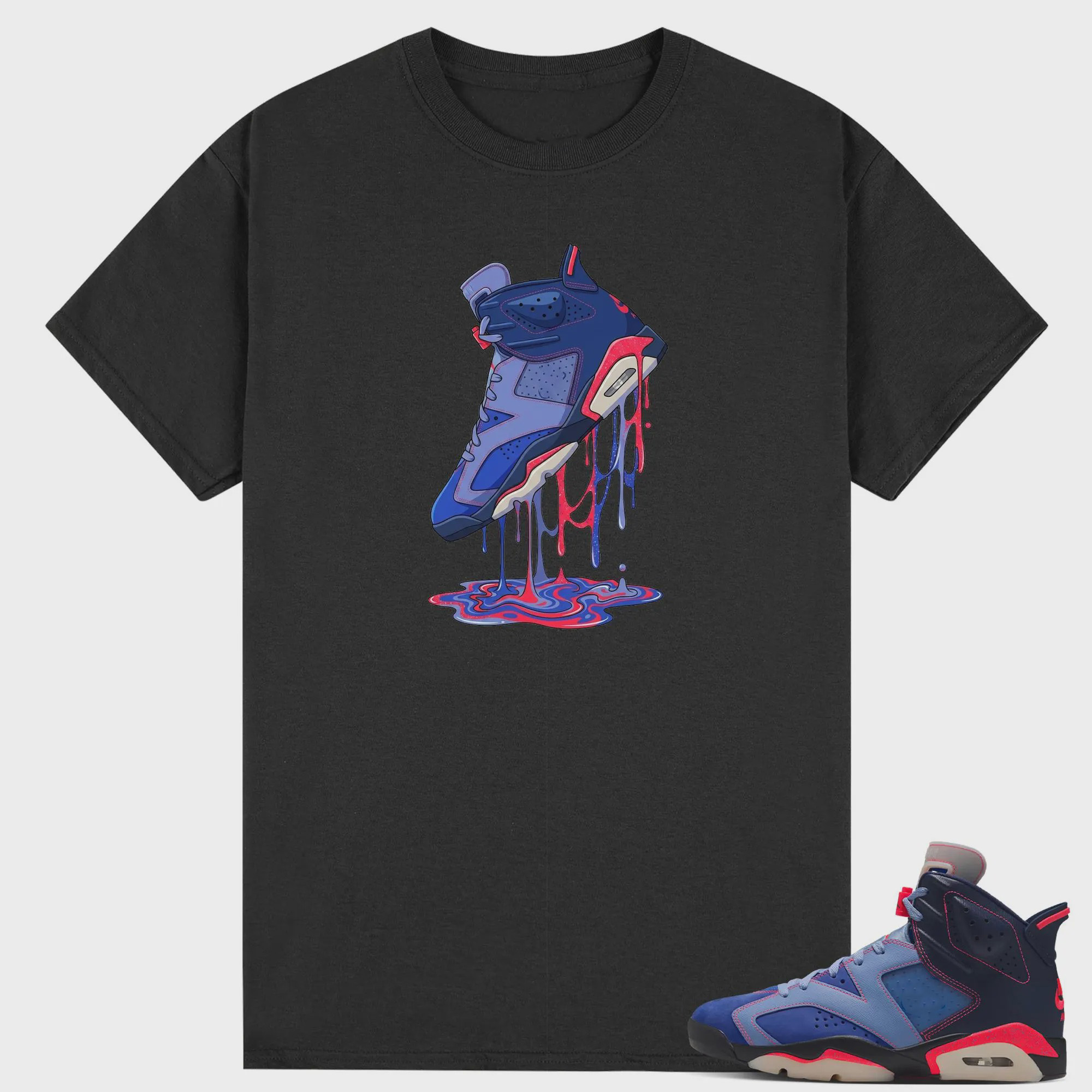 [Copy]Number 6 Graphic Tee,Shirt to Match AJ 6 Awake Playful Pink Sneaker